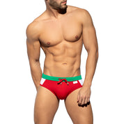 ES Collection Flags Swim Brief Red 2208