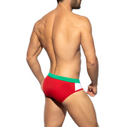 ES Collection Flags Swim Brief Red 2208