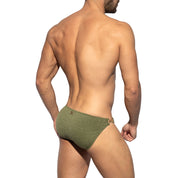 ES Collection Luxury Swim Bikini Brief Khaki 2210