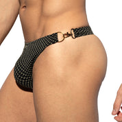 ES Collection Luxury Swim Thong Black 2211