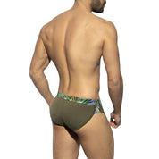 ES Collection Tropical Glitter Double Side Swimbrief Khaki 2224