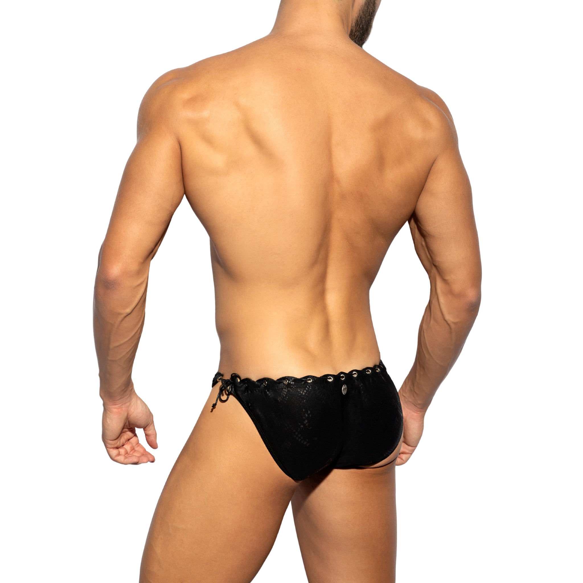 ES Collection Snake Skin Swim Brief Black 2226