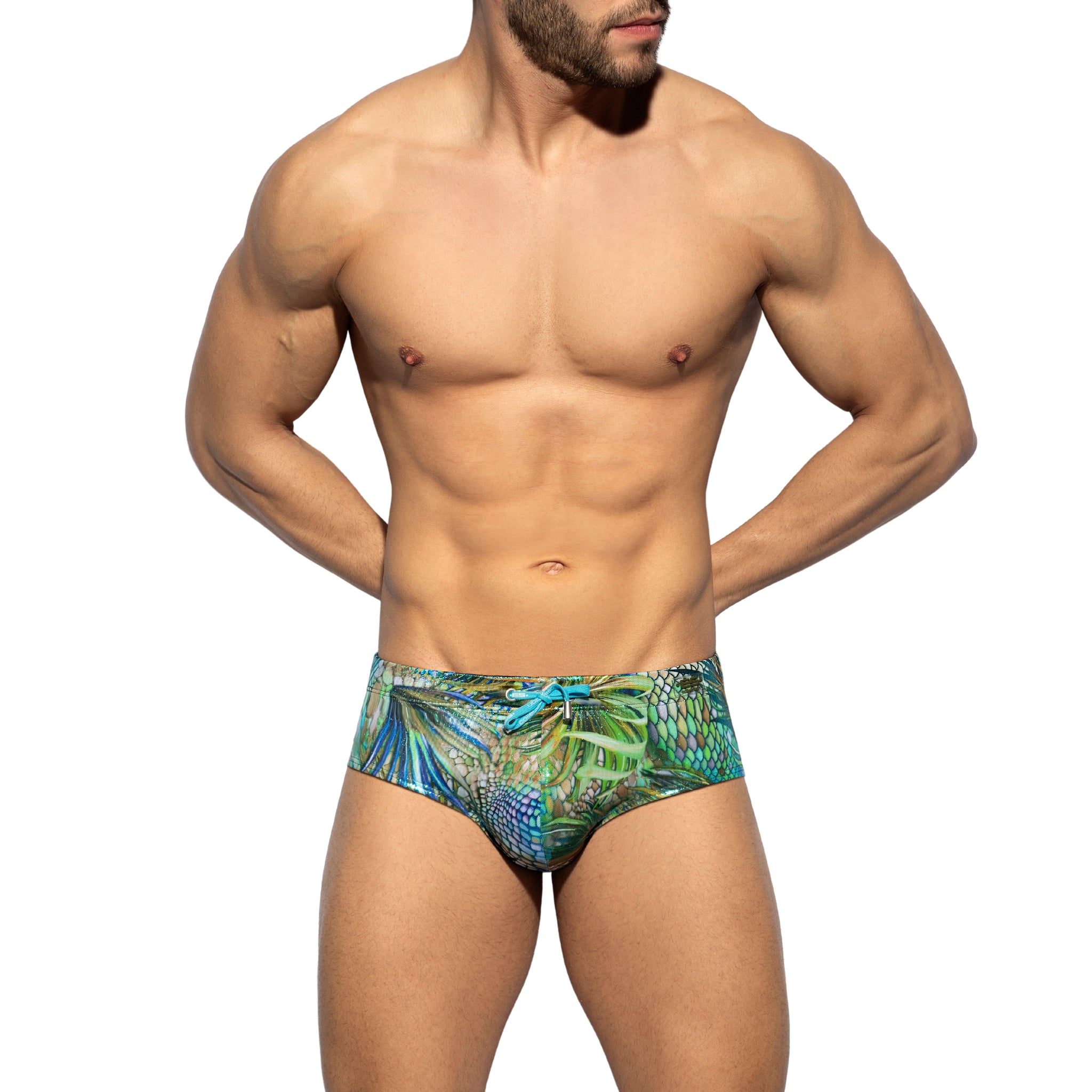 ES Collection Tropical Glitter Swim Trunk Khaki 2231