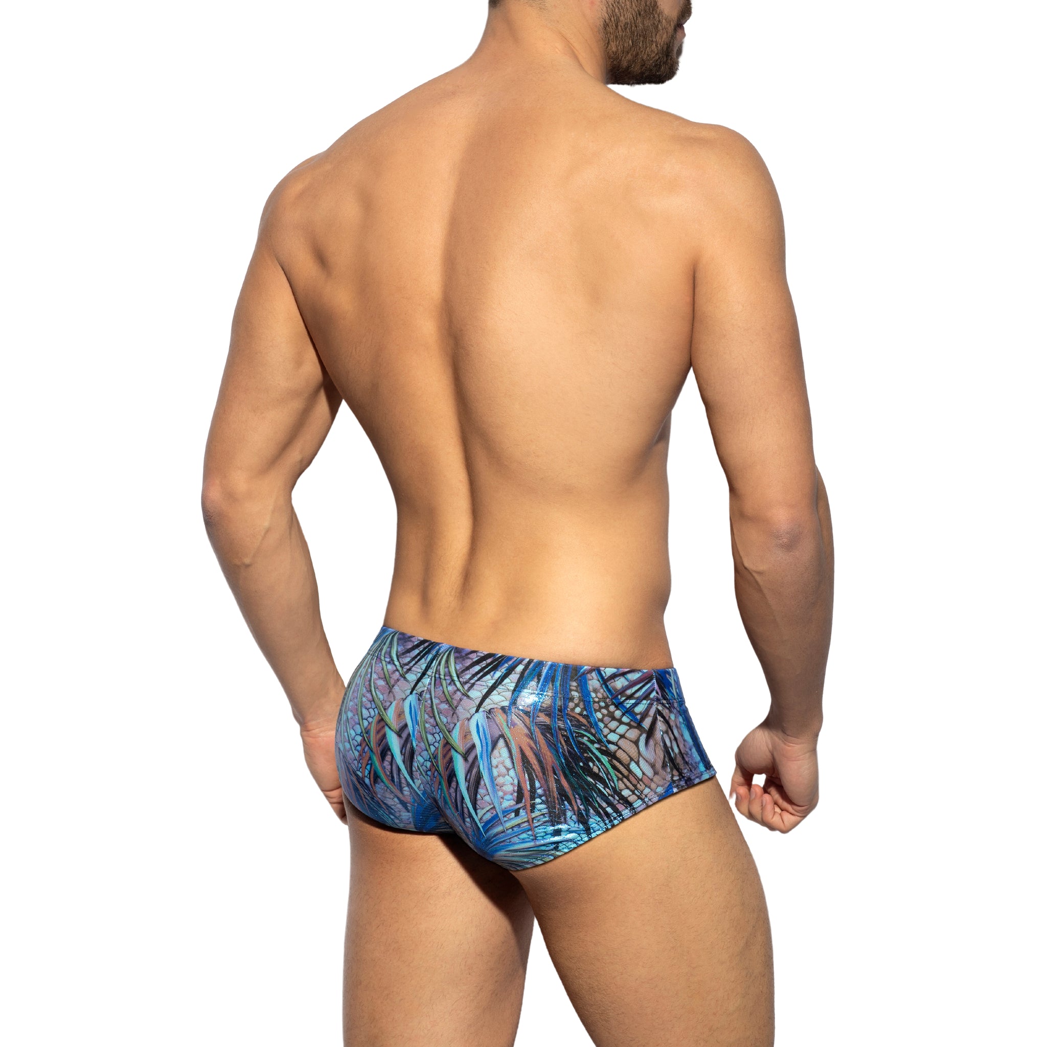 ES Collection Tropical Glitter Swim Trunk Navy 2231
