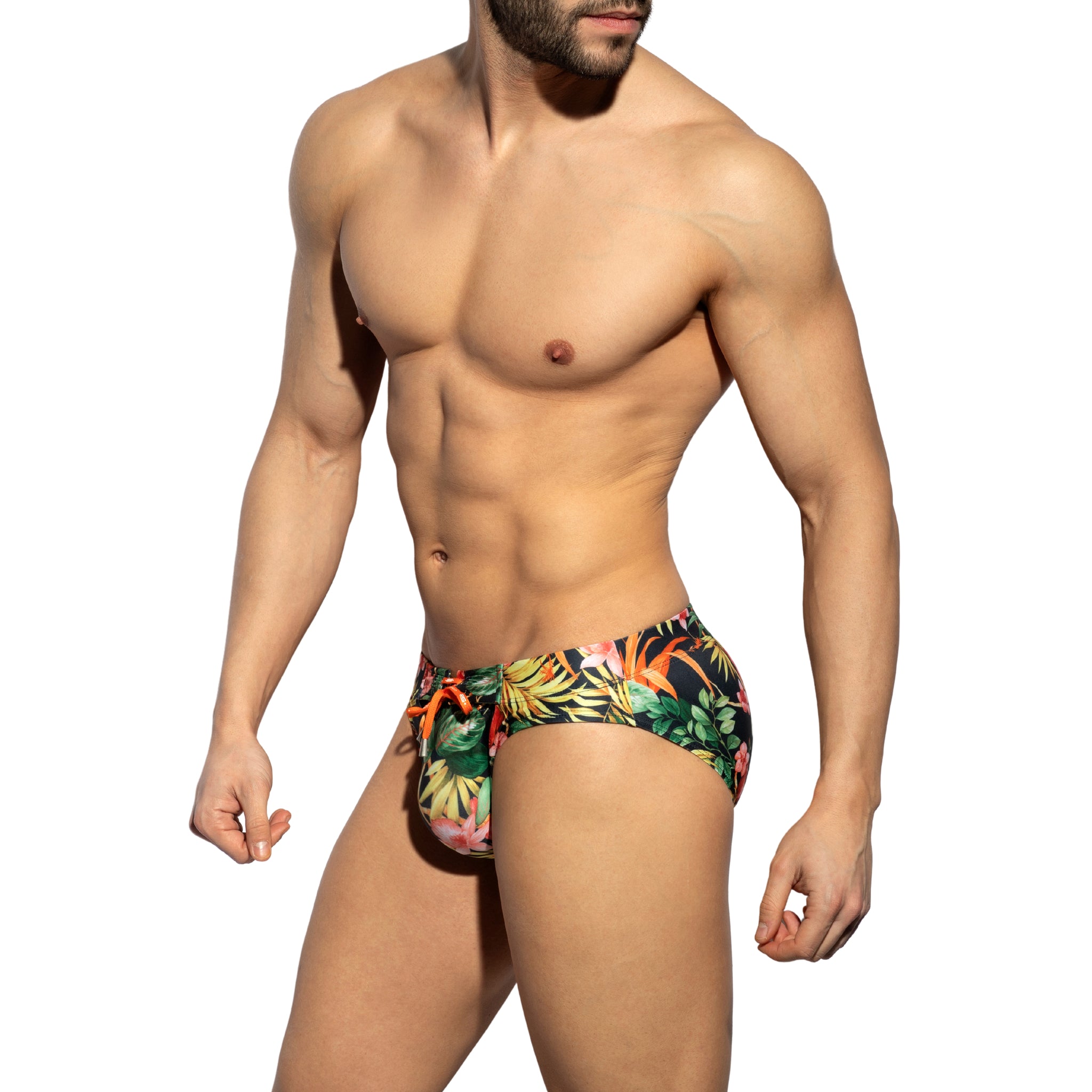 ES Collection Hawaiian Swim Brief Black 2301