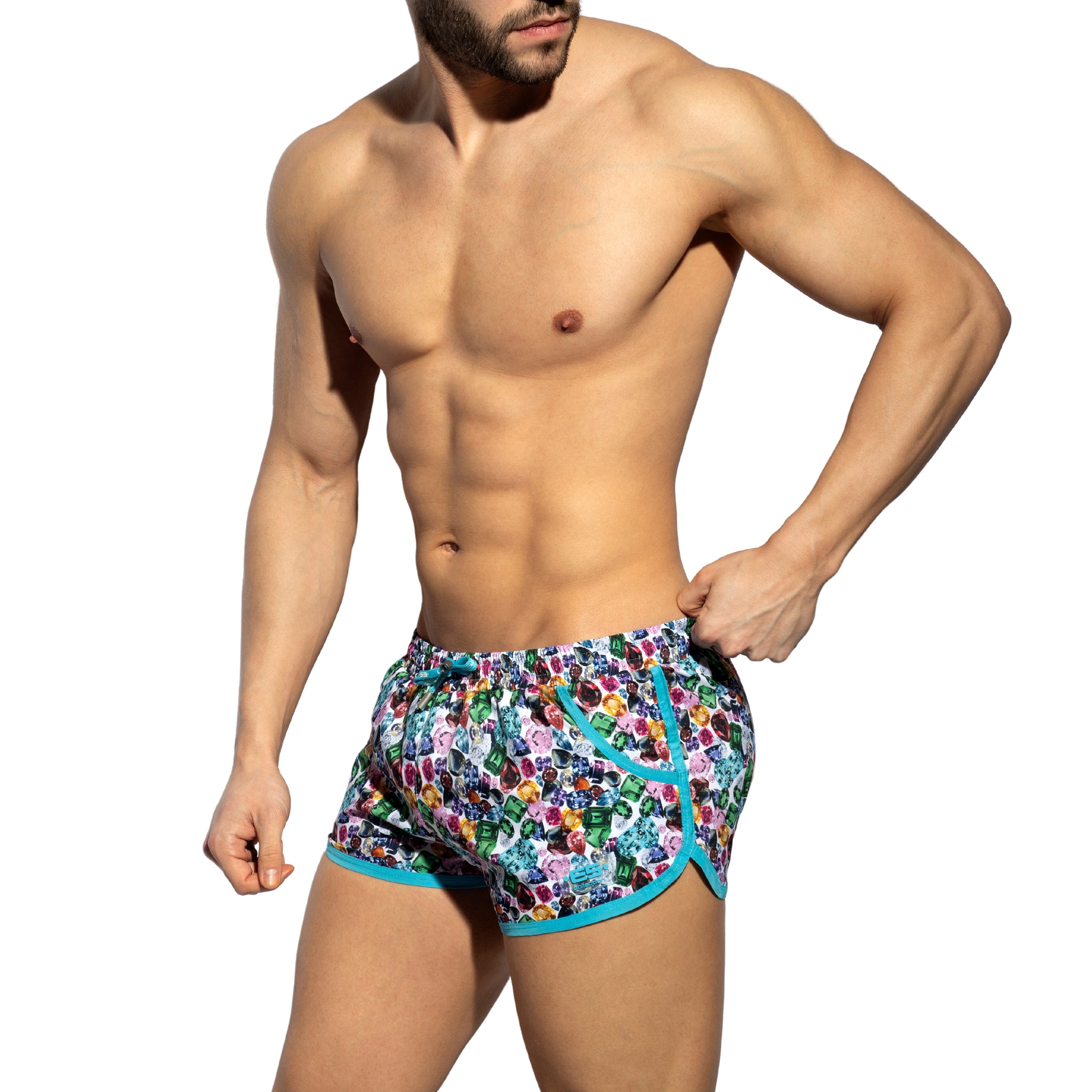 ES Collection Diamonds Rocky Swim Shorts Turquoise 2302