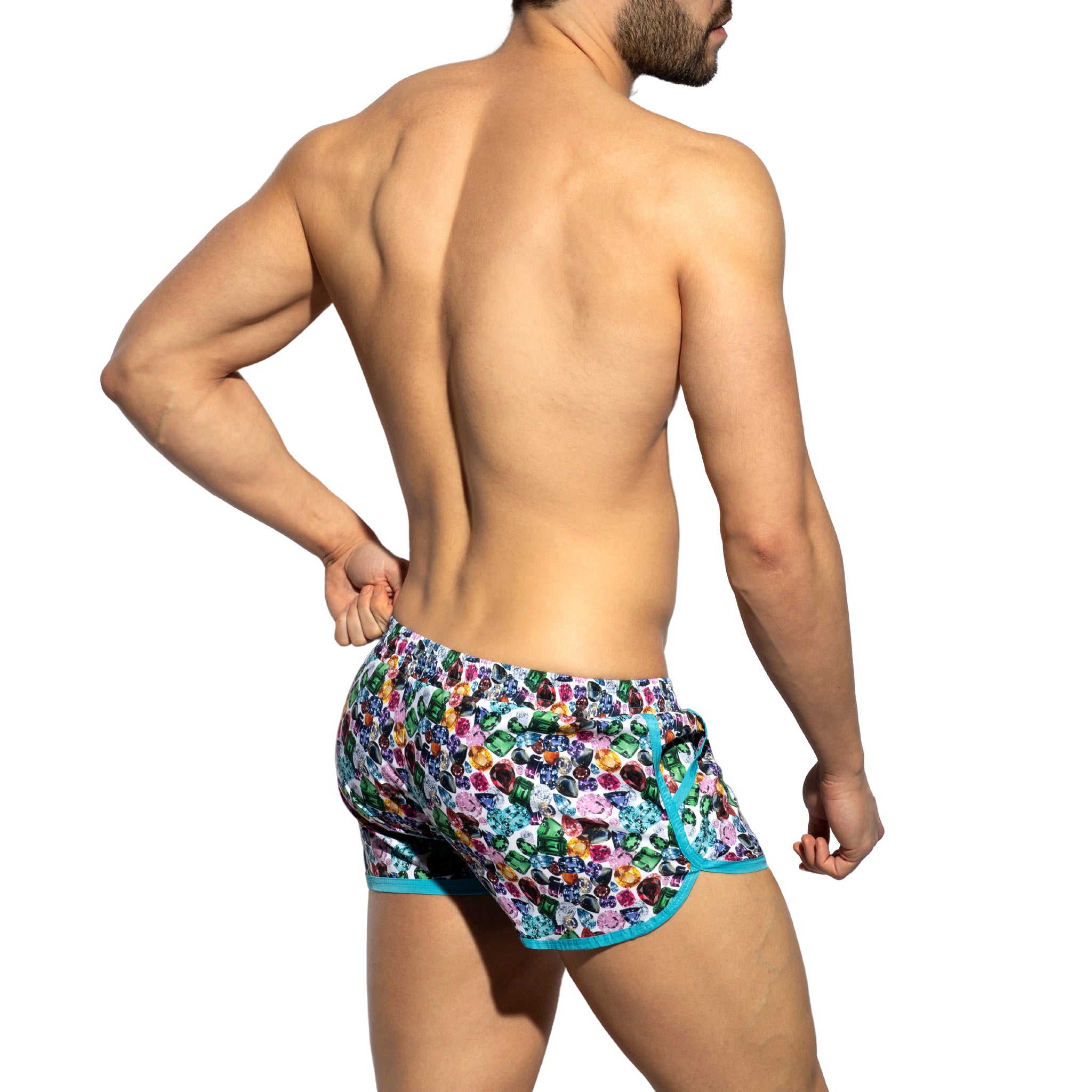 ES Collection Diamonds Rocky Swim Shorts Turquoise 2302