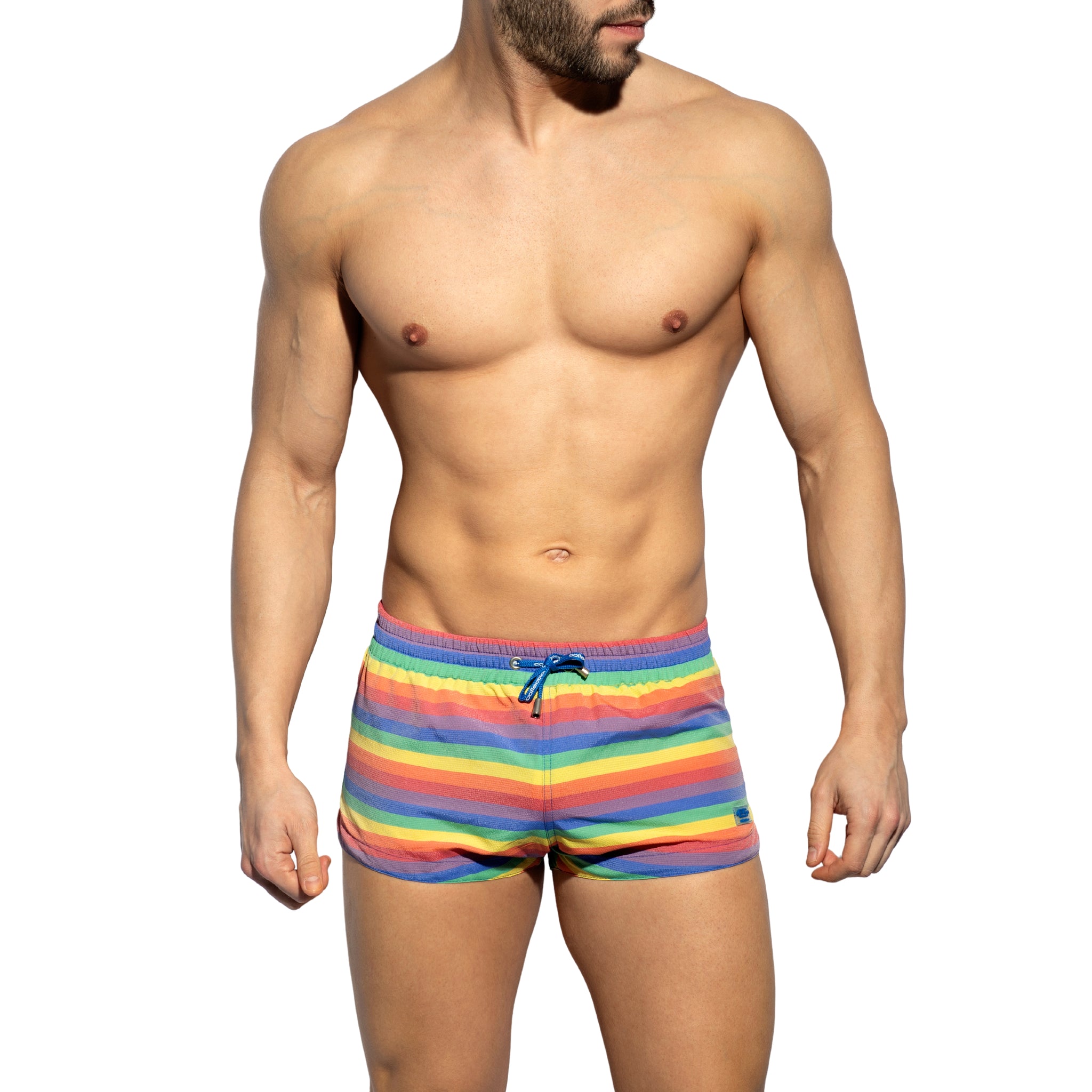 ES Collection Multi Stripes Swim Shorts White 2304