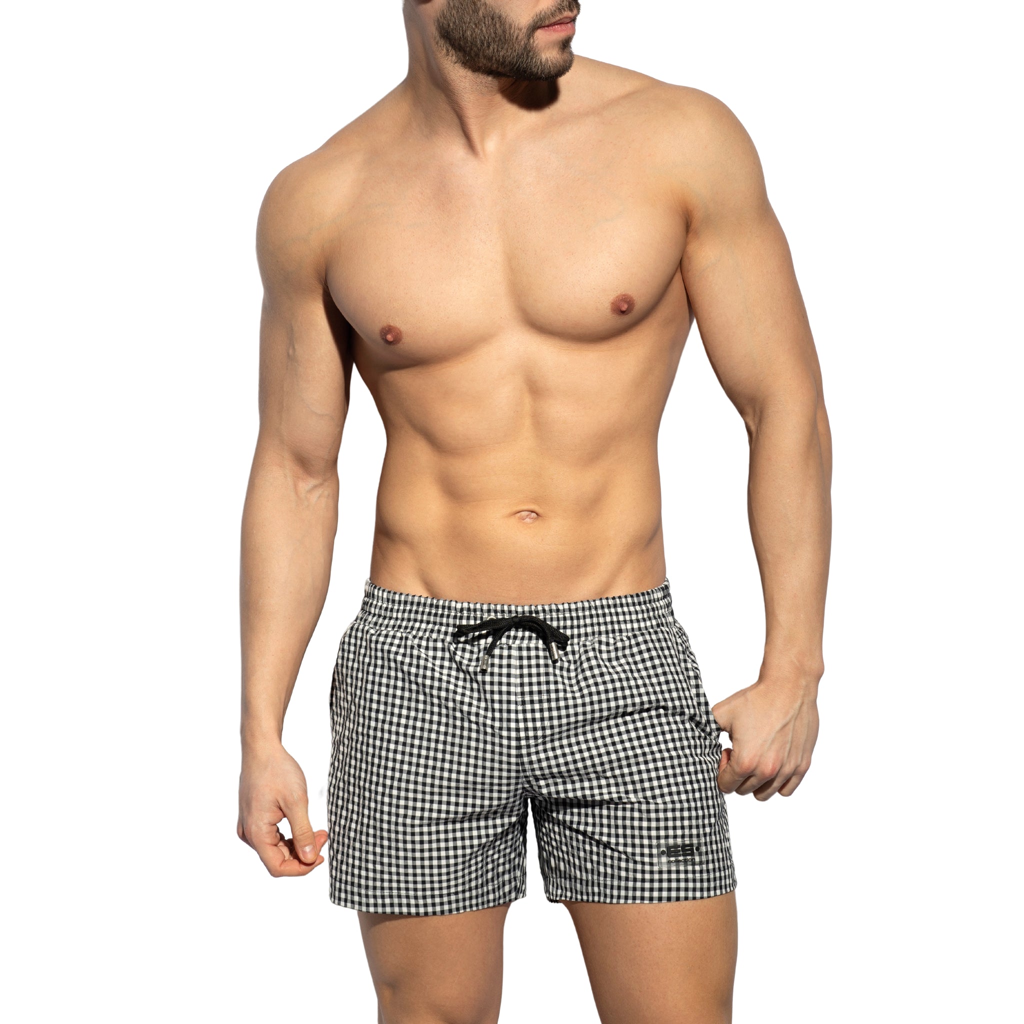 ES Collection Chess Swim Shorts Black 2306