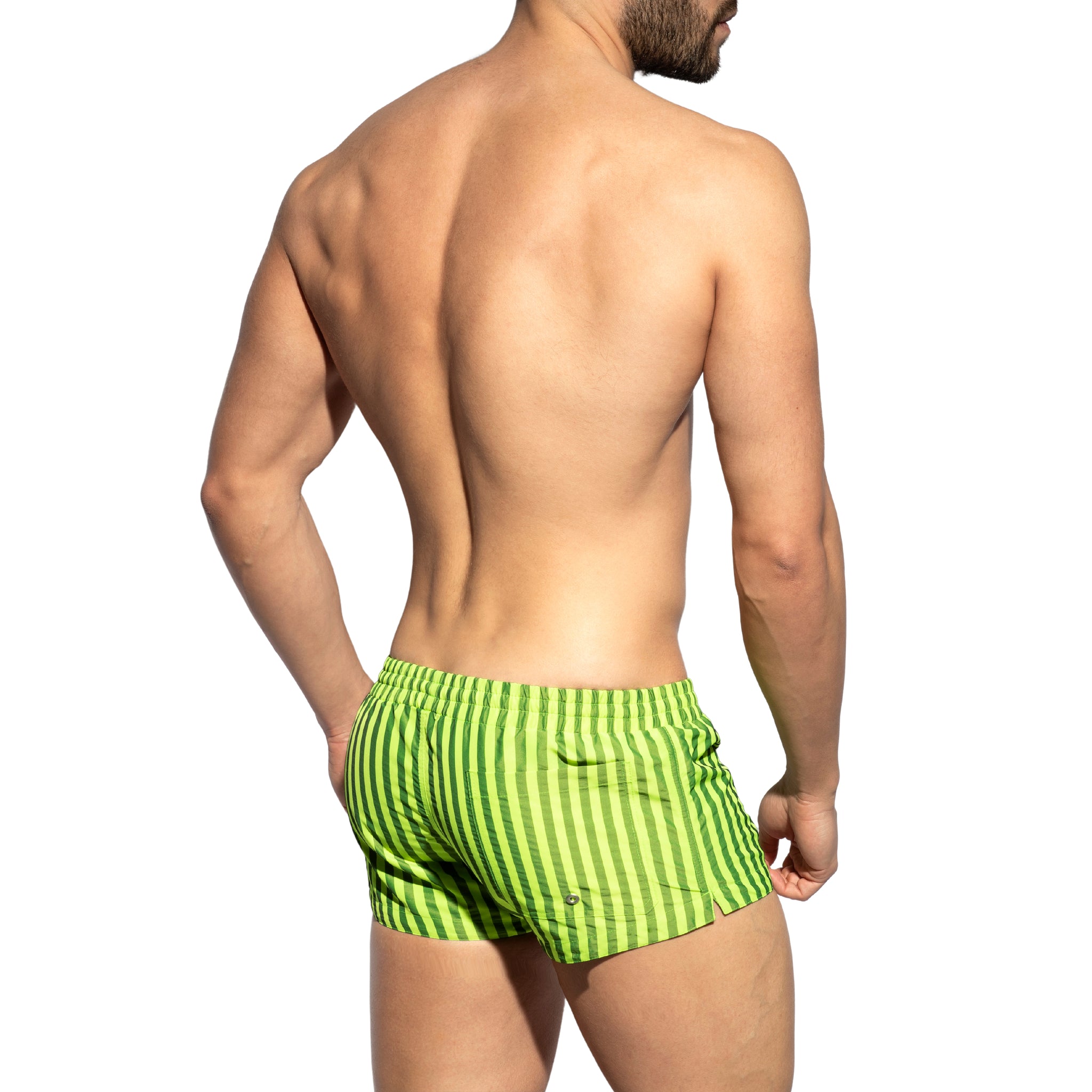 ES Collection Neon Stripes Swim Shorts Neon Yellow 2308