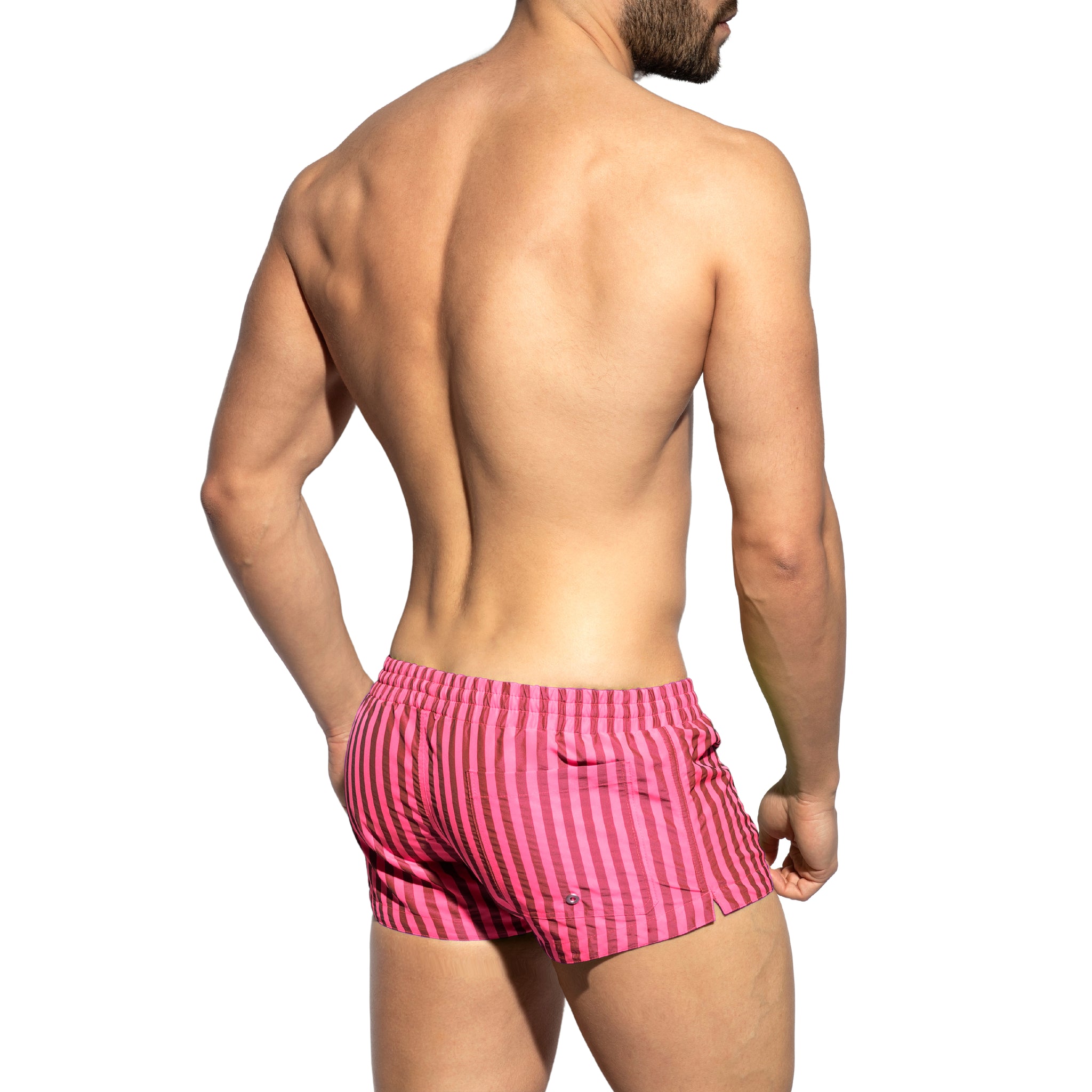 ES Collection Neon Stripes Swim Shorts Neon Pink 2308