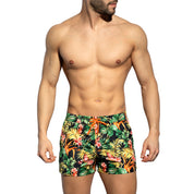 ES Collection Hawaiian Swim Shorts Black 2310