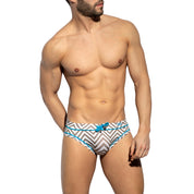 ES Collection Zig Zag Swim Brief Surf Blue 2312