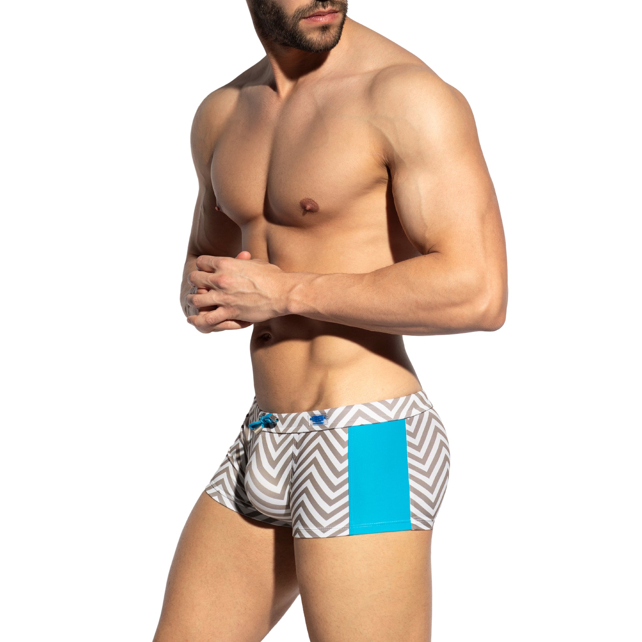 ES Collection Zig Zag Swim Trunk Surf Blue 2316