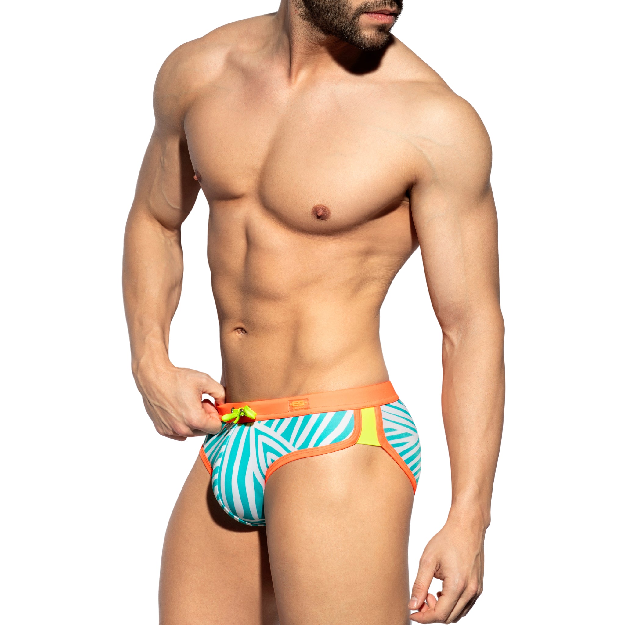 ES Collection Uganda Double Side Swim Brief Turquoise 2318