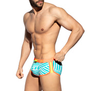 ES Collection Uganda Double Side Swim Trunk Turquoise 2319