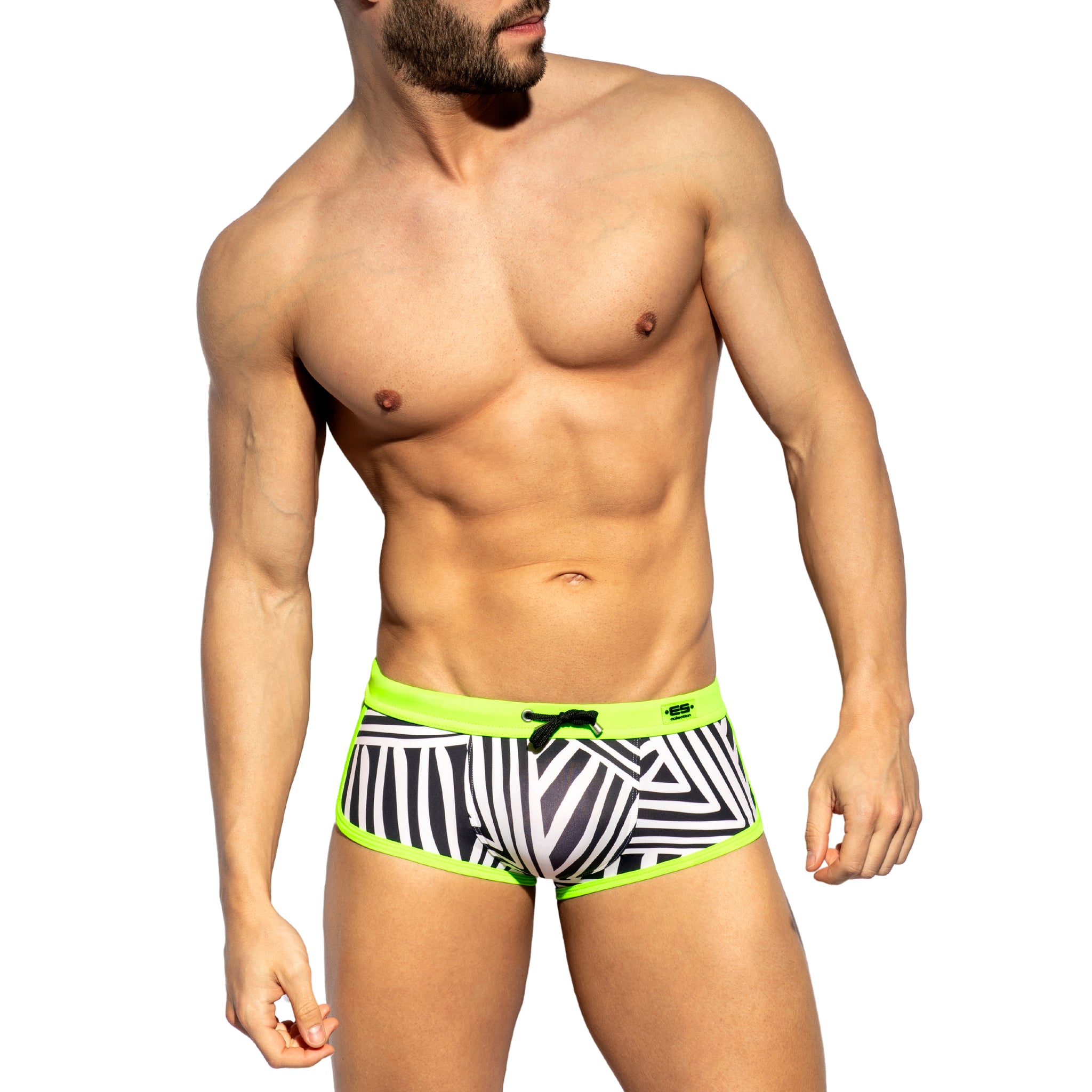 ES Collection Uganda Double Side Swim Trunk Black 2319