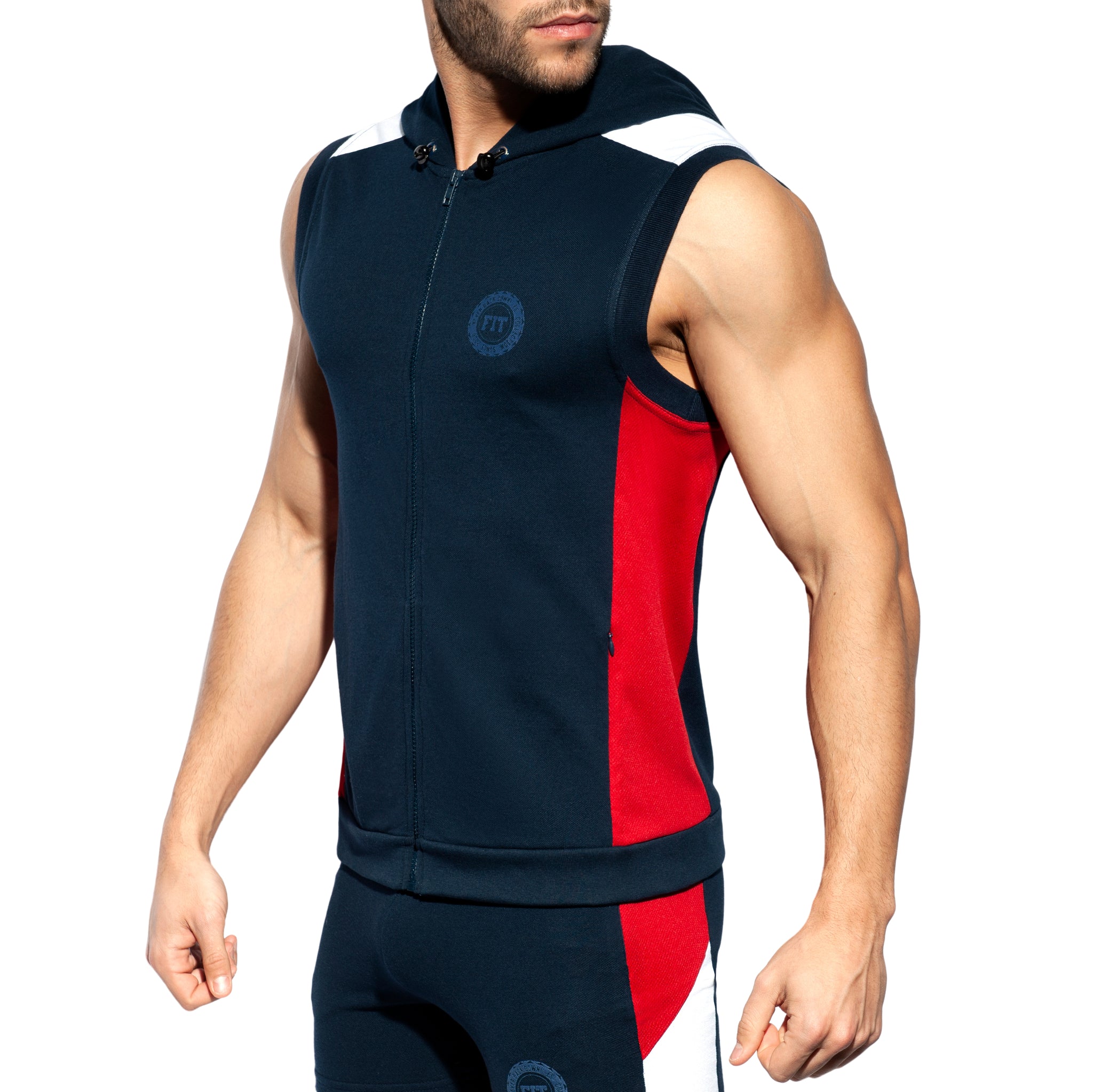 ES Collection Pique Fit Hoodie Navy SP243