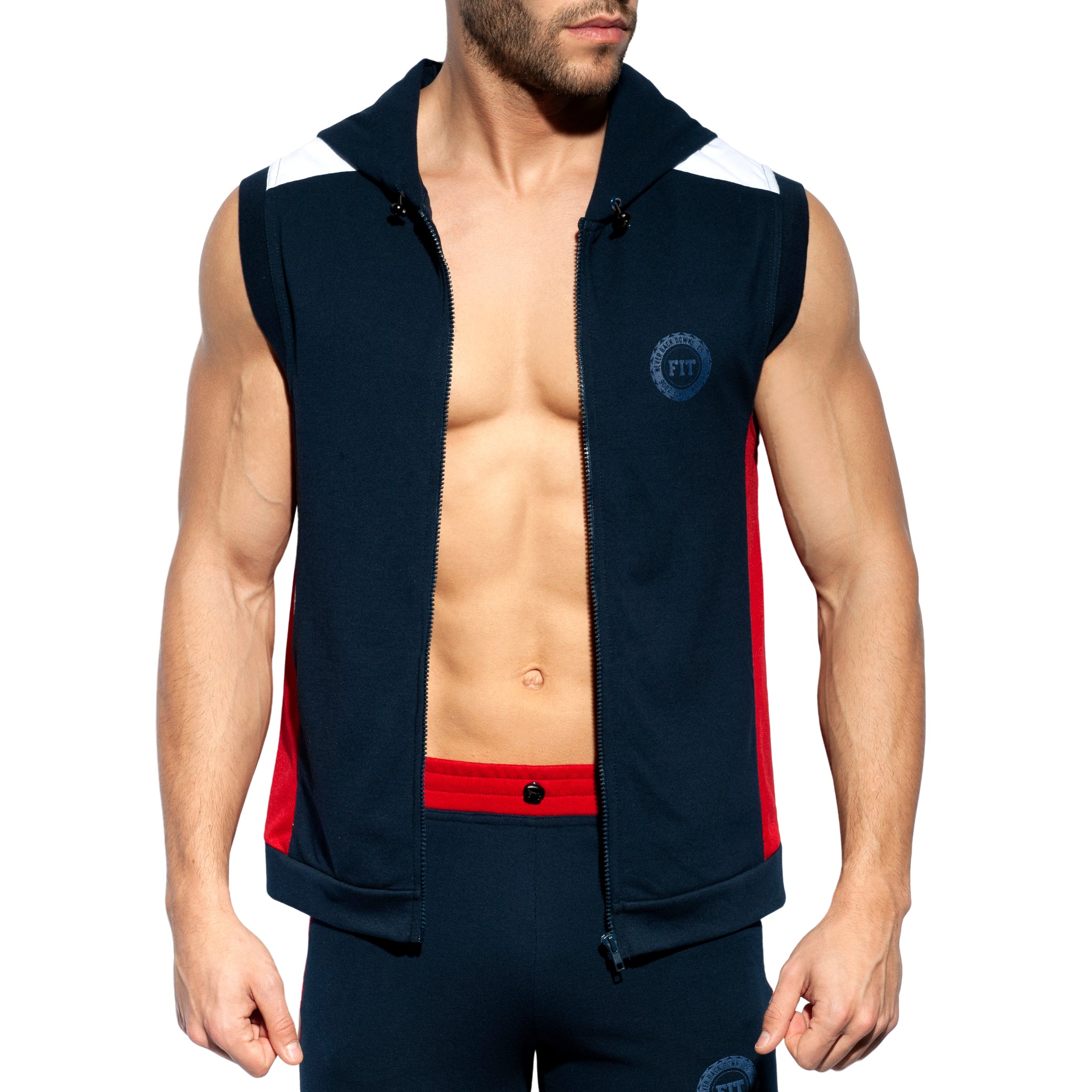 ES Collection Pique Fit Hoodie Navy SP243