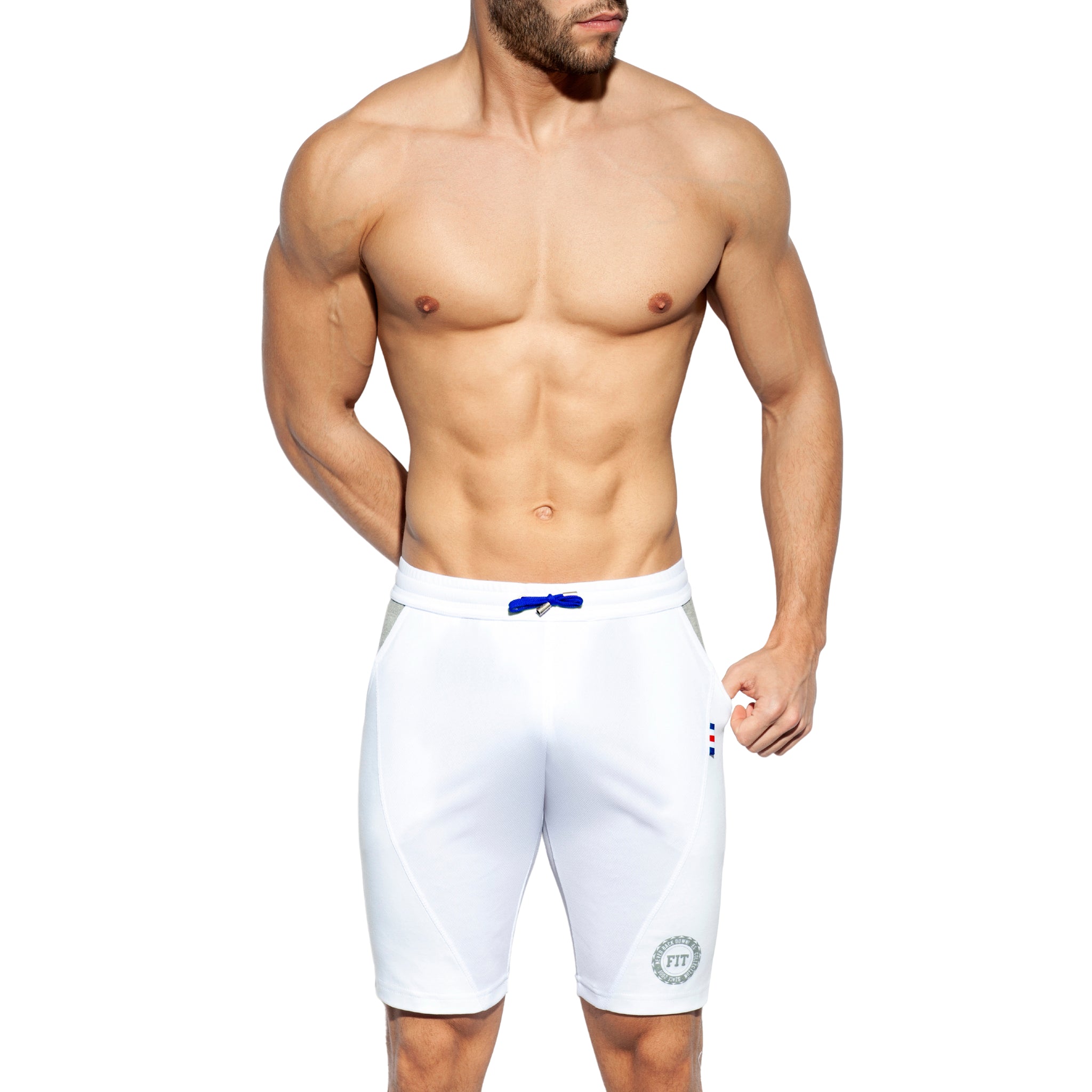 ES Collection Fit Flag Shorts White SP248