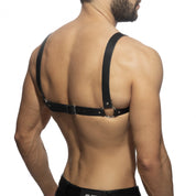 AD Fetish X-Cross Leather Harness Black ADF199