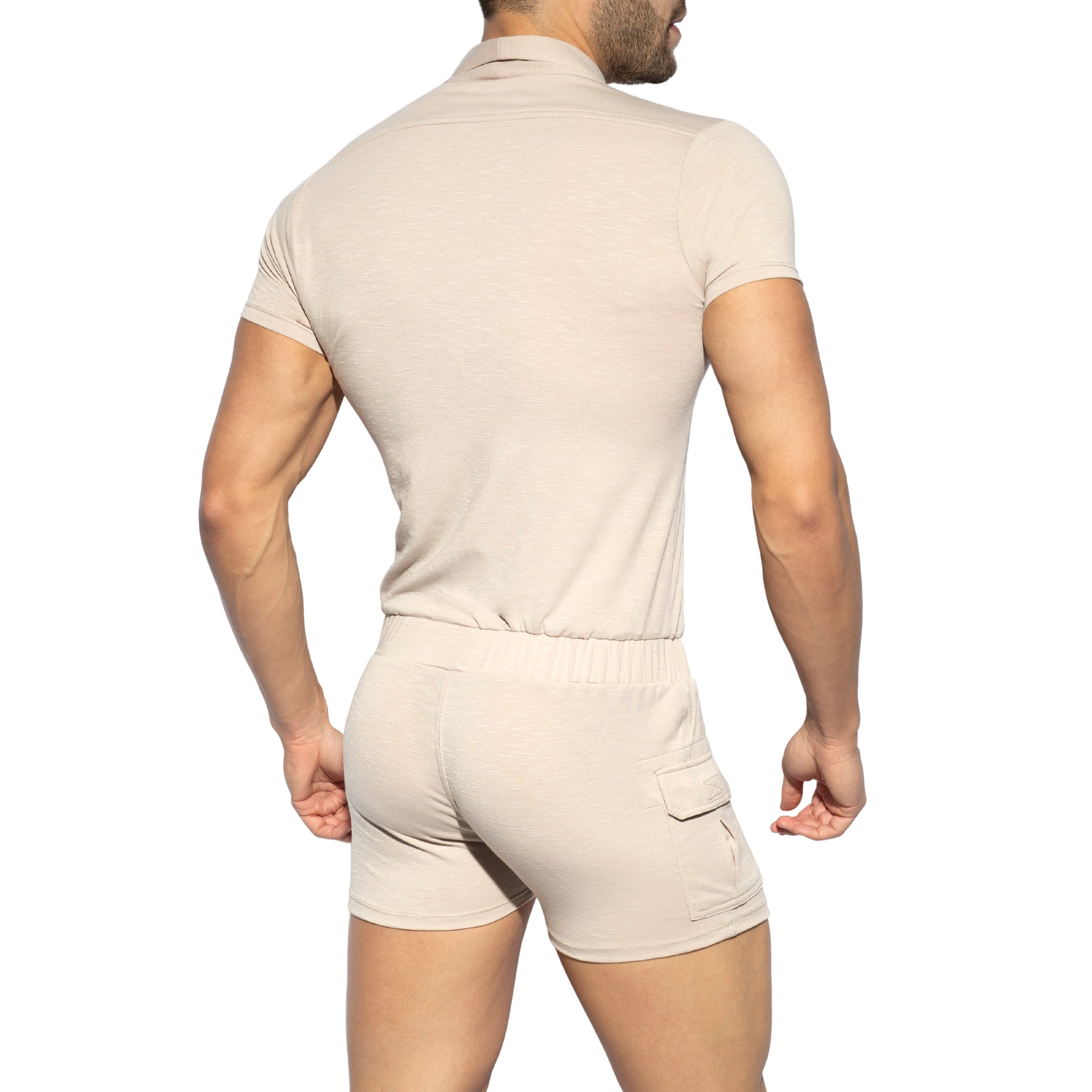 ES Collection Sleeves Body Suit Beige SP256
