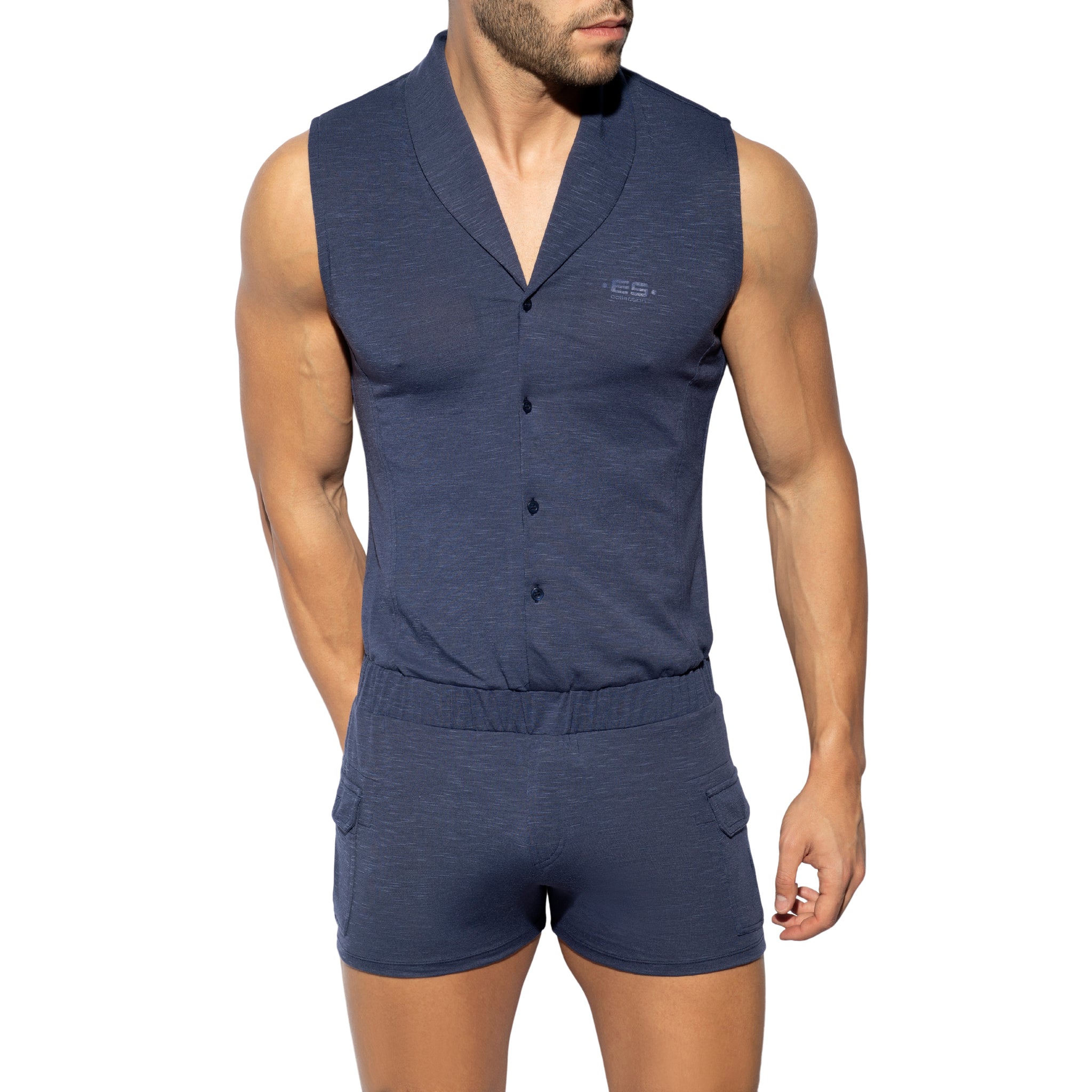 ES Collection Sleeveless Body Suit Navy SP257