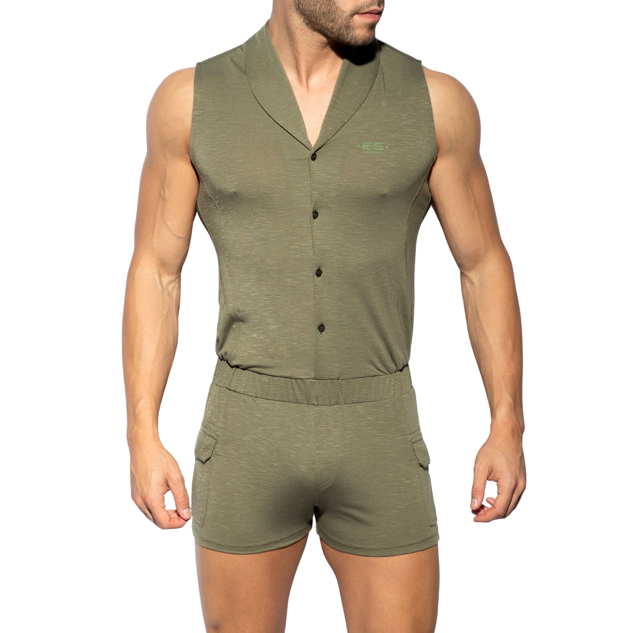 ES Collection Sleeveless Body Suit Khaki SP257