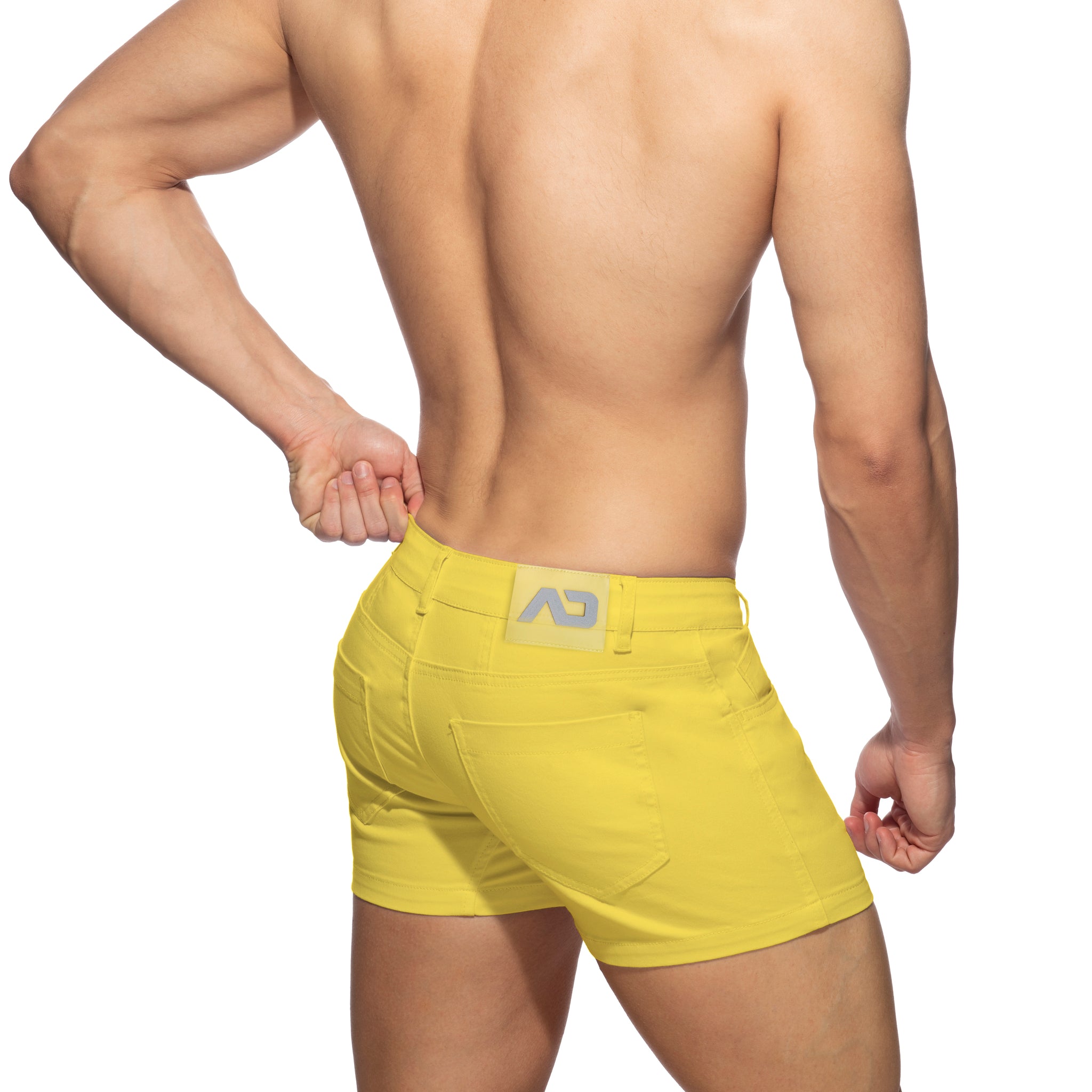 Addicted 5 Pockets Summer Shorts Yellow AD1195