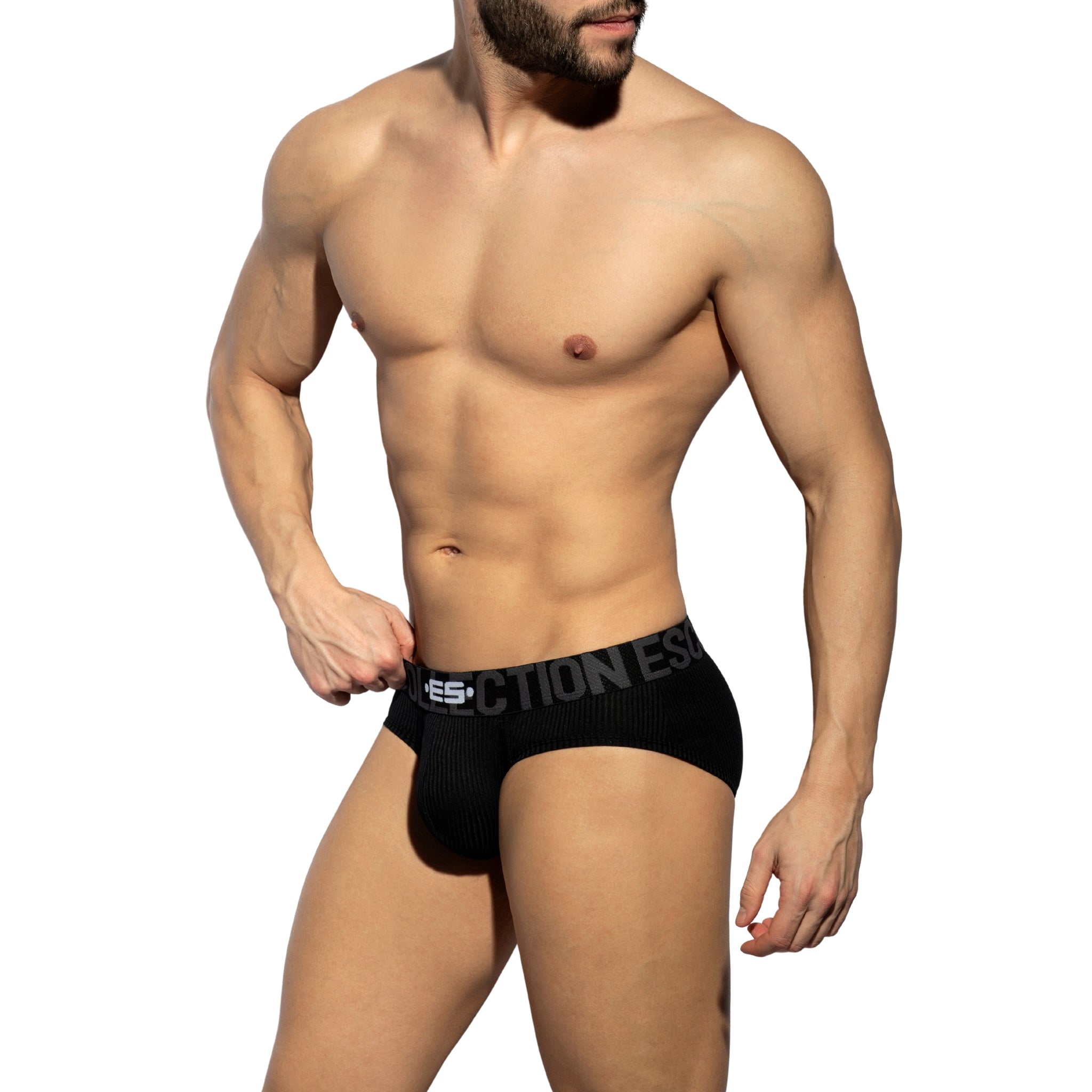 ES Collection Recycled Rib Brief Black UN570