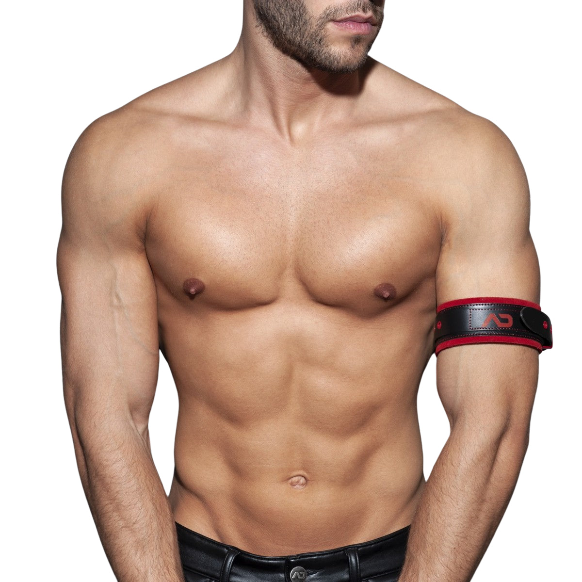 AD Fetish Leather Bracelet Red ADF42