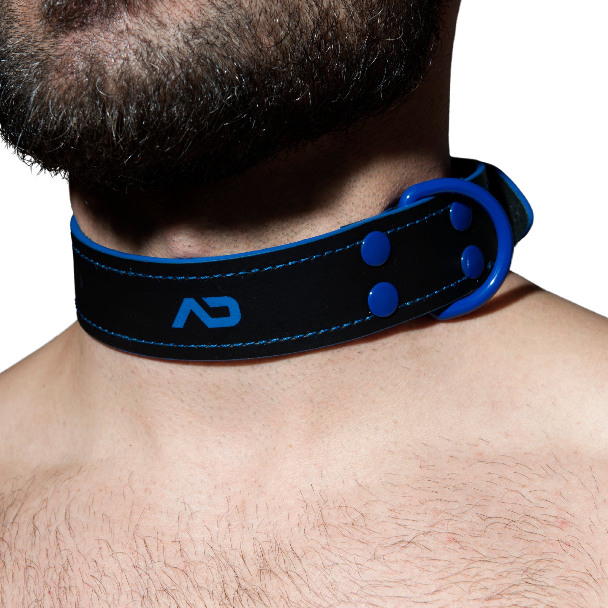 AD Fetish Leather Collar Royal Blue ADF44