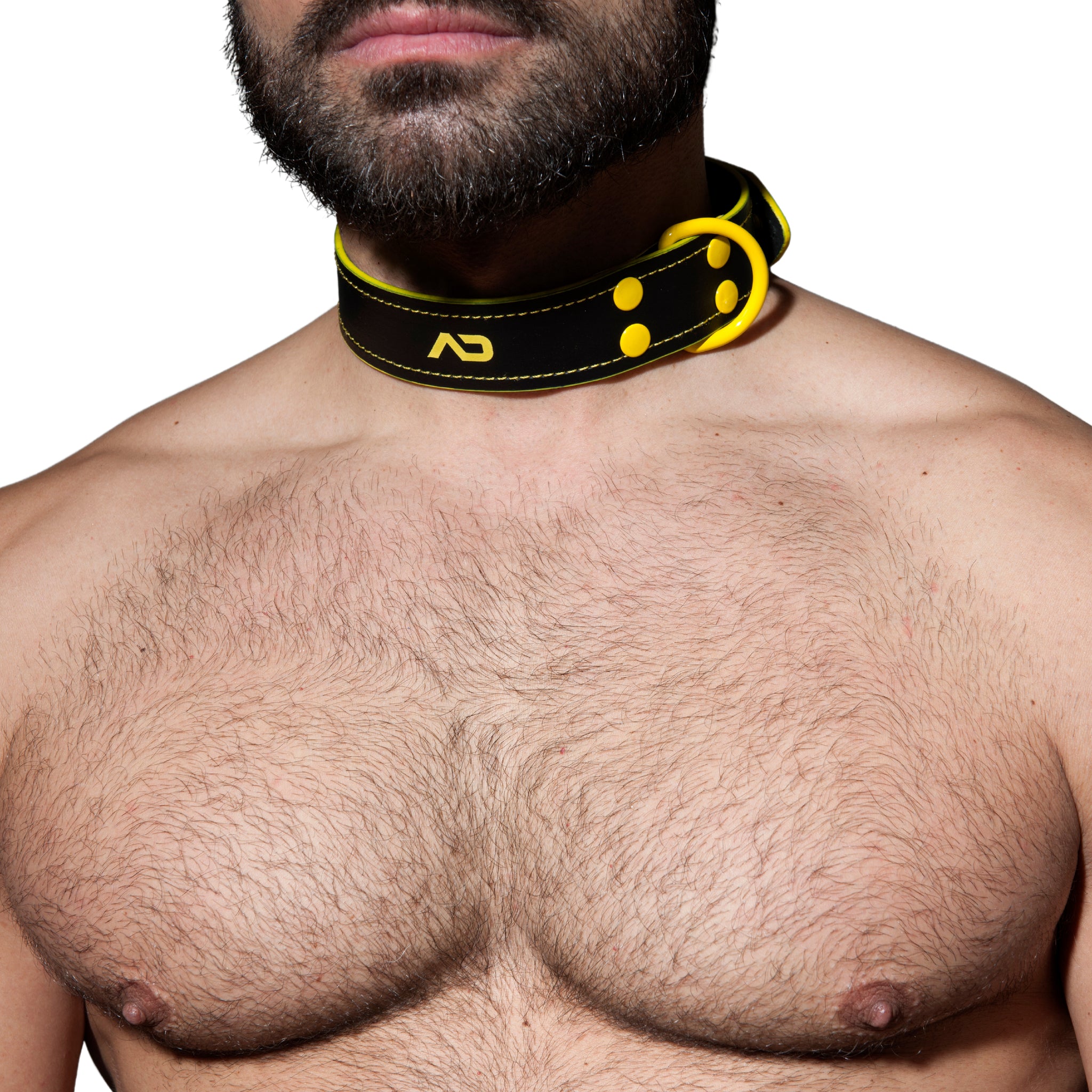 AD Fetish Leather Collar Yellow ADF44