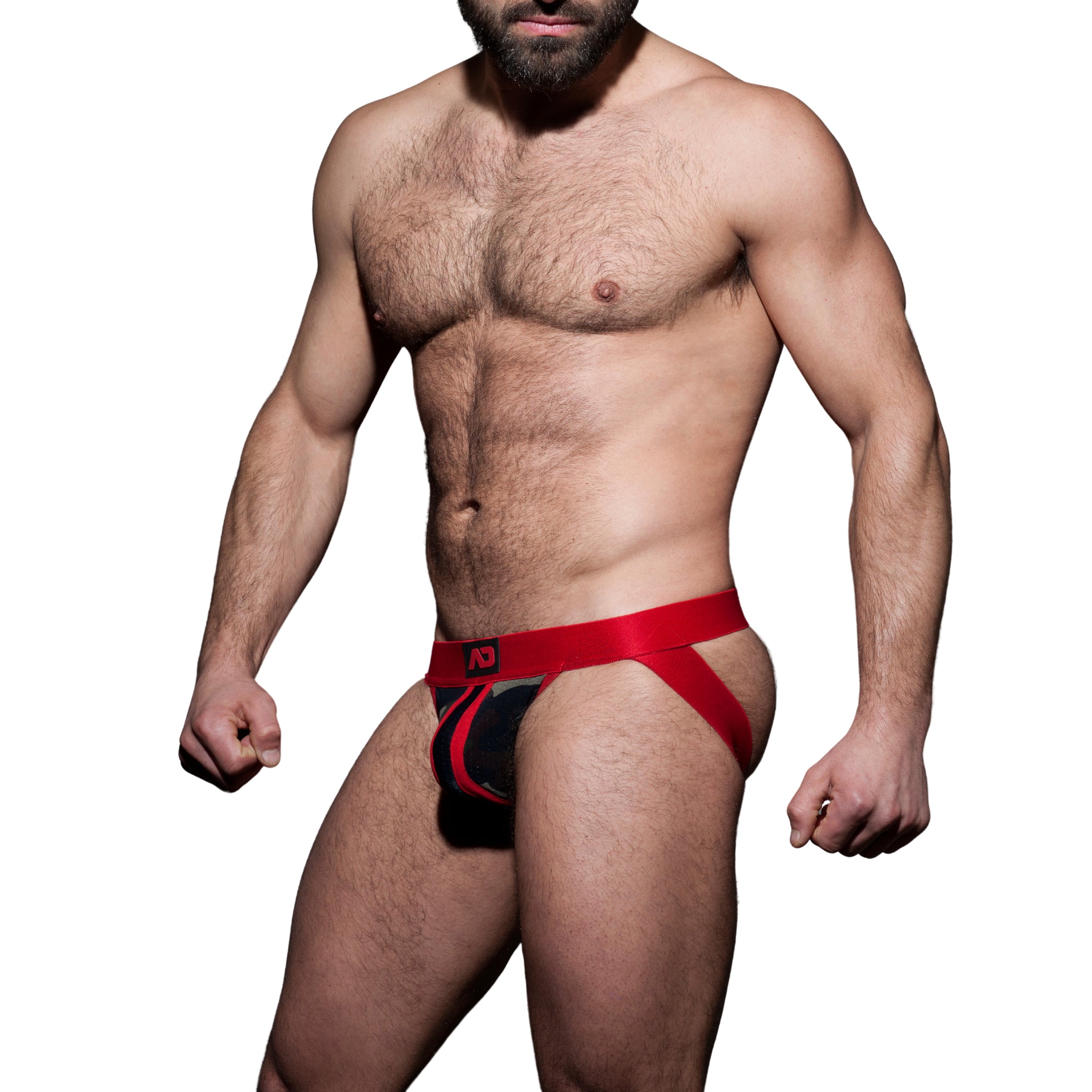 AD Fetish Camo Stripe Fetish Jock Strap Red ADF64