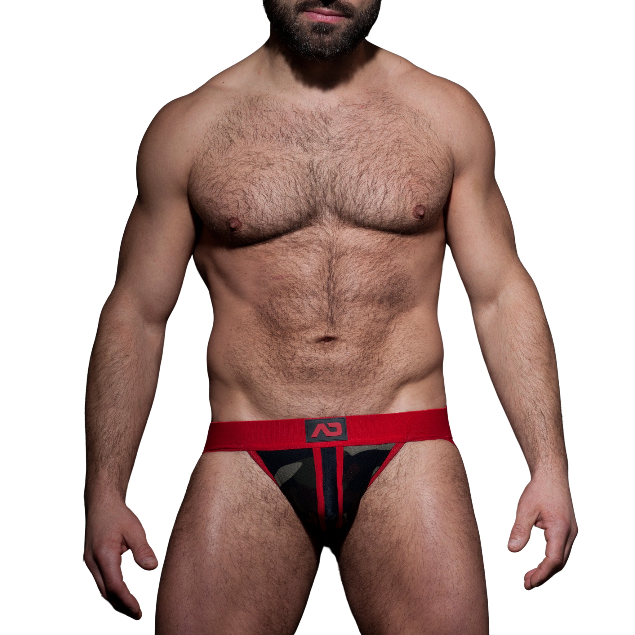 AD Fetish Camo Stripe Fetish Jock Strap Red ADF64