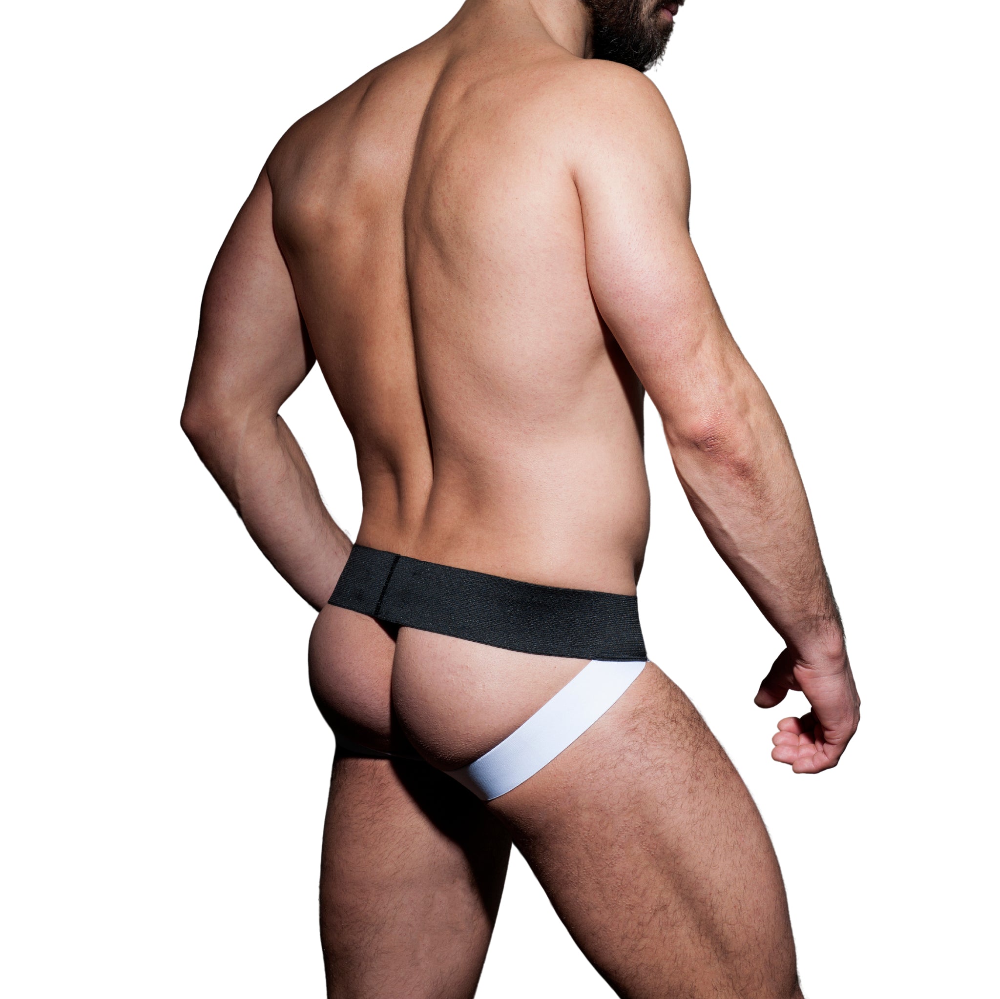 AD Fetish Rib Jock White ADF84