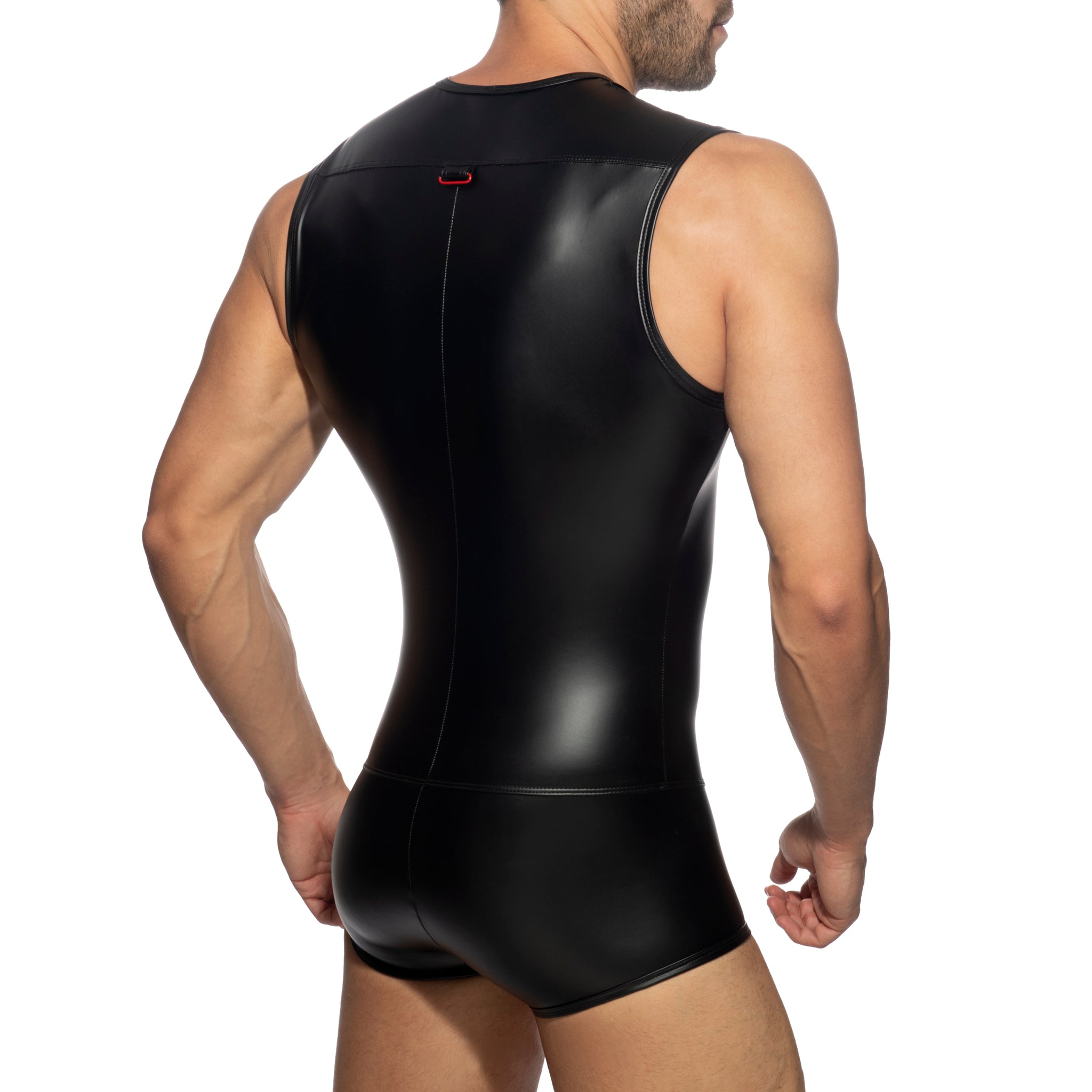 AD Fetish Front Zip Rub Body Trunk Black ADF144