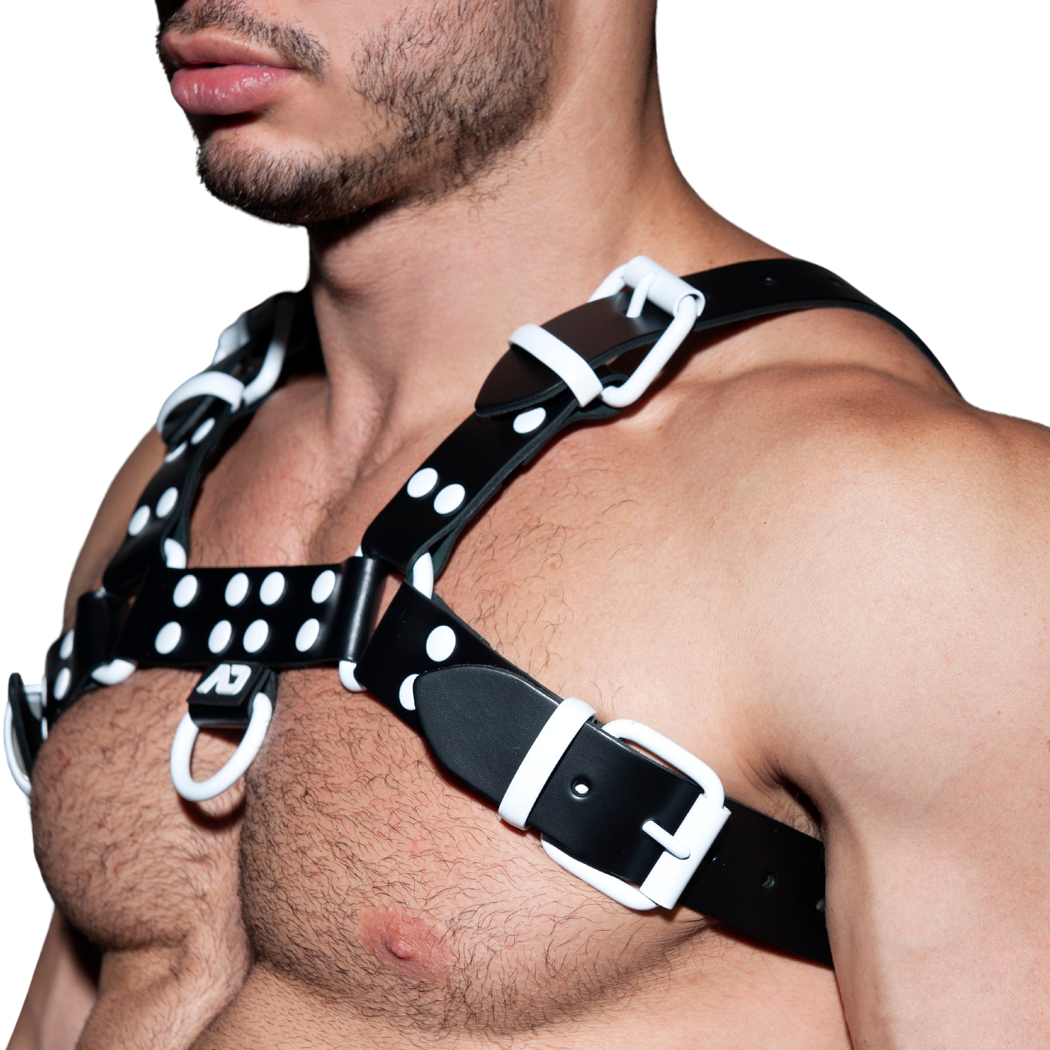 AD Fetish Leather Color Harness White ADF119