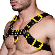 AD Fetish Leather Color Harness Yellow ADF119