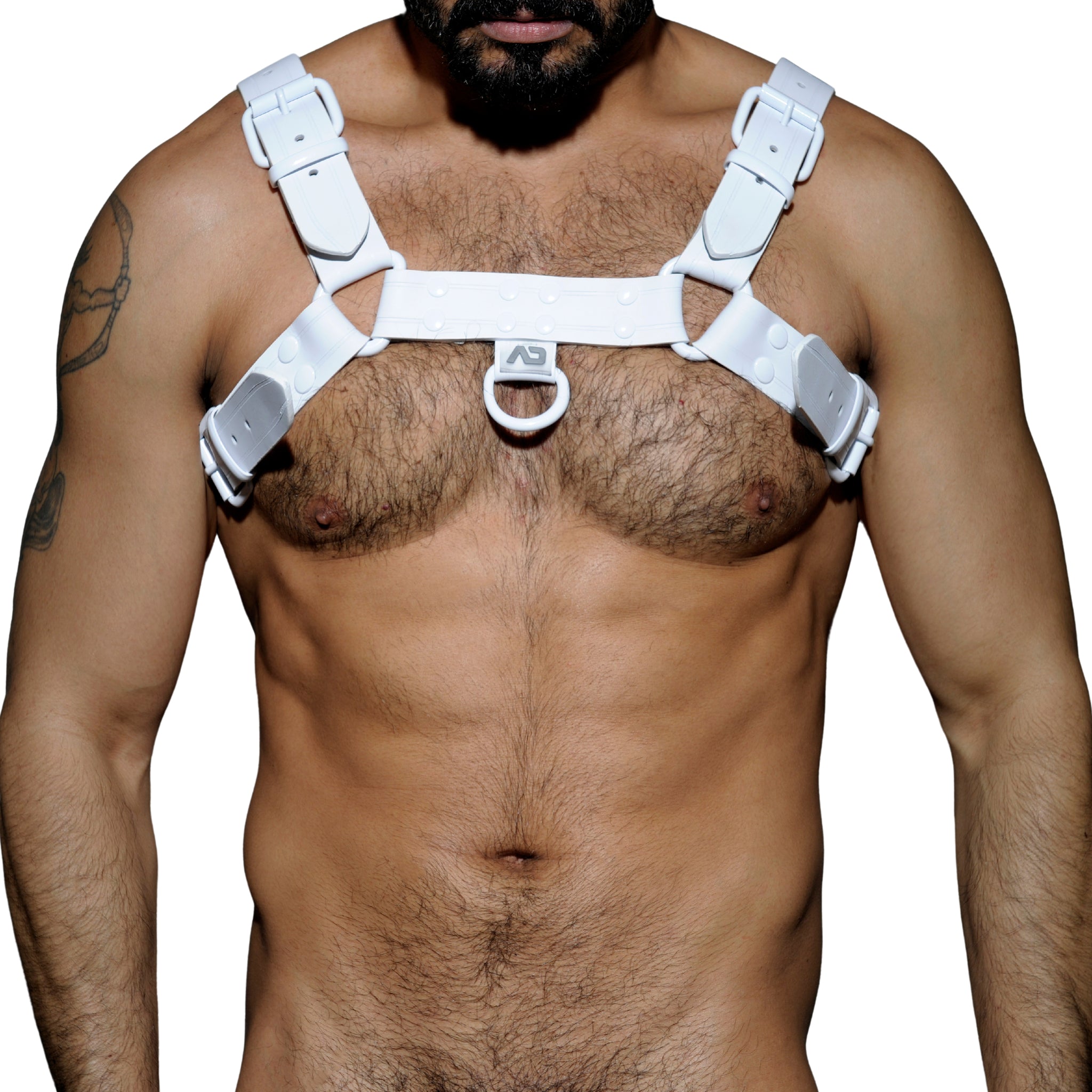 AD Fetish White Leather Harness White ADF31