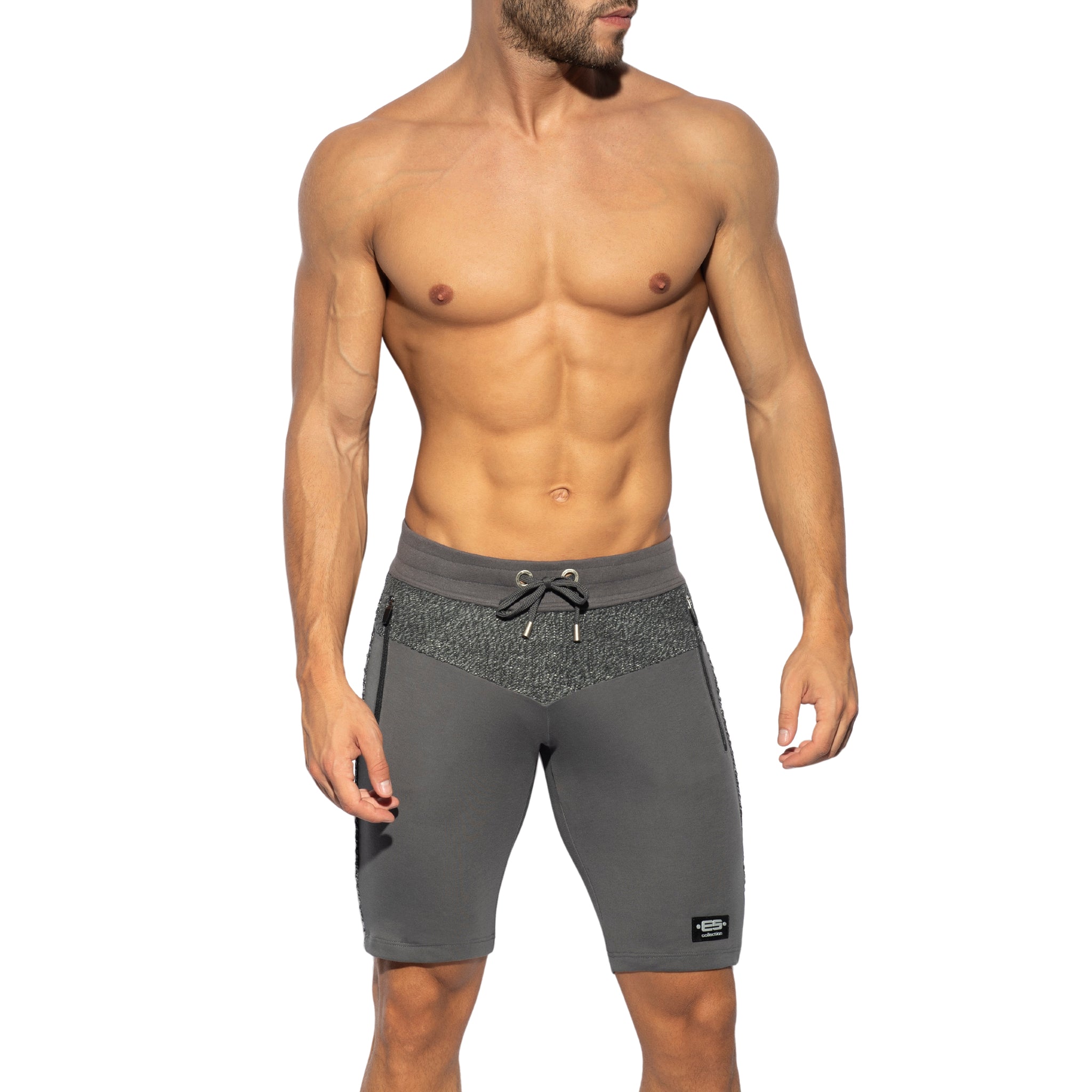 ES Collection Charcoal Rustic Sports Knee Shorts Charcoal SP282