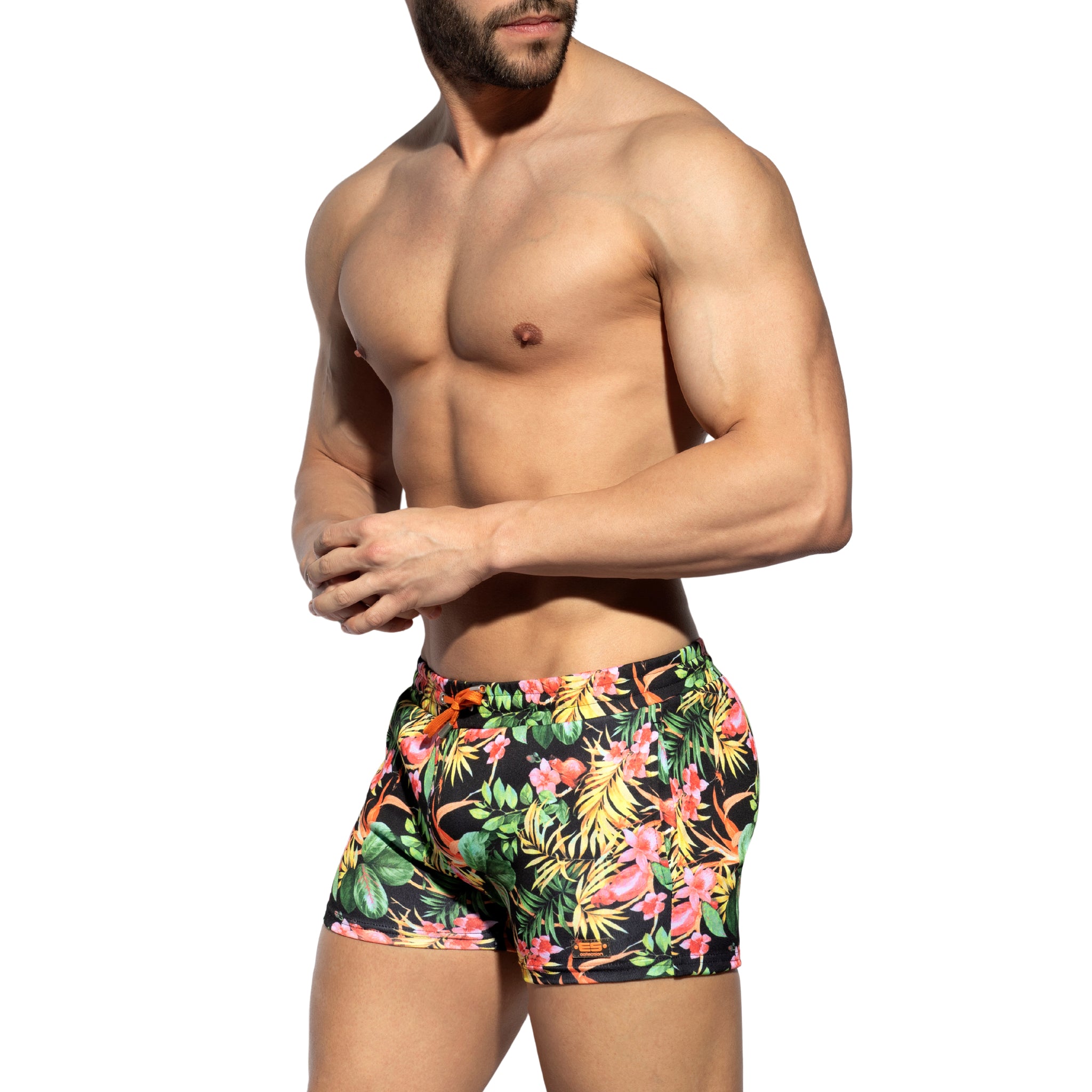 ES Collection Hawaiian Sports Shorts Black SP300