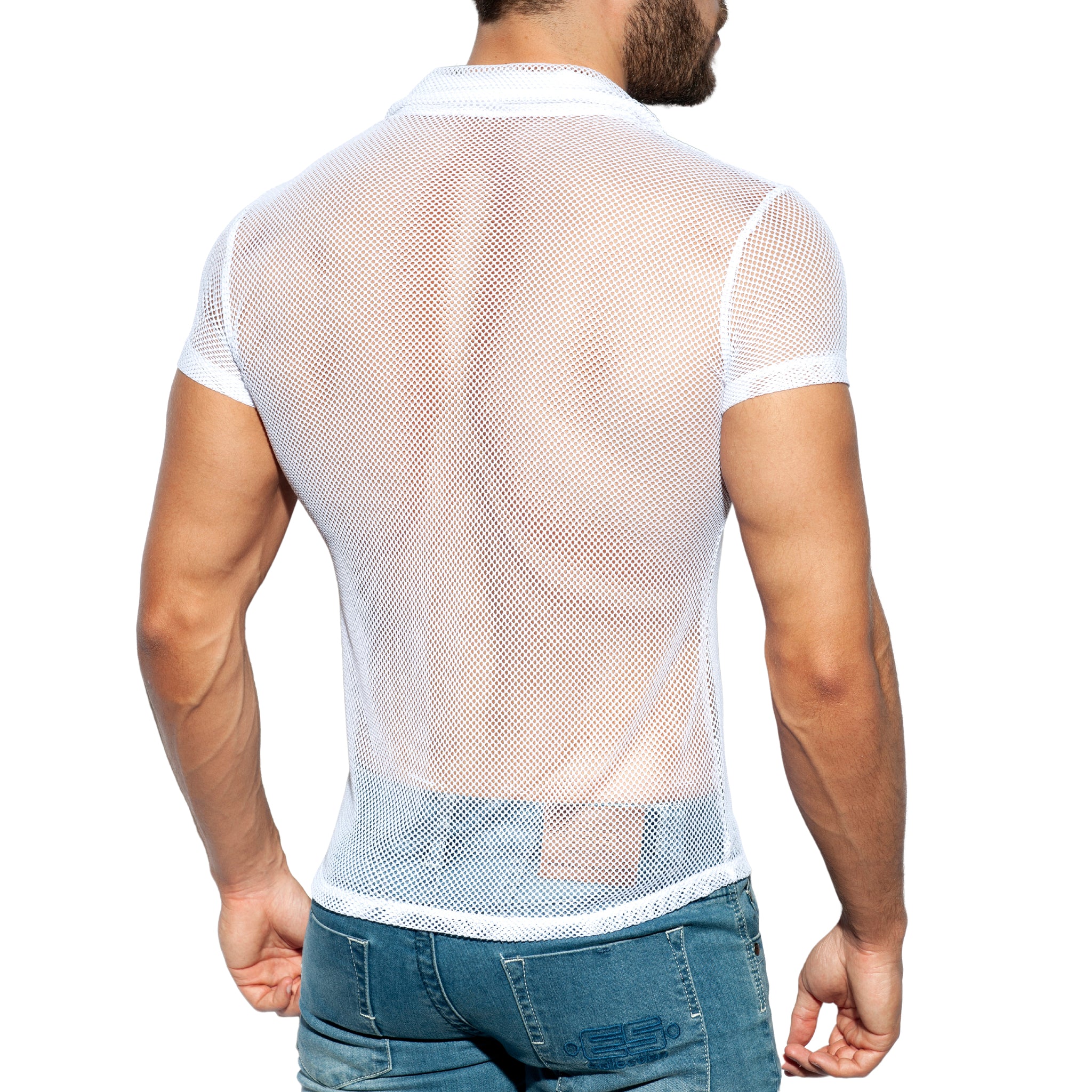 ES Collection Mesh Short Sleeves Shirt White SHT024