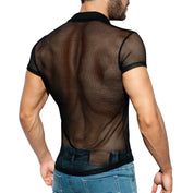 ES Collection Mesh Short Sleeves Shirt Black SHT024