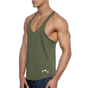 ES Collection Fitness Plain Tank Top Khaki TS160