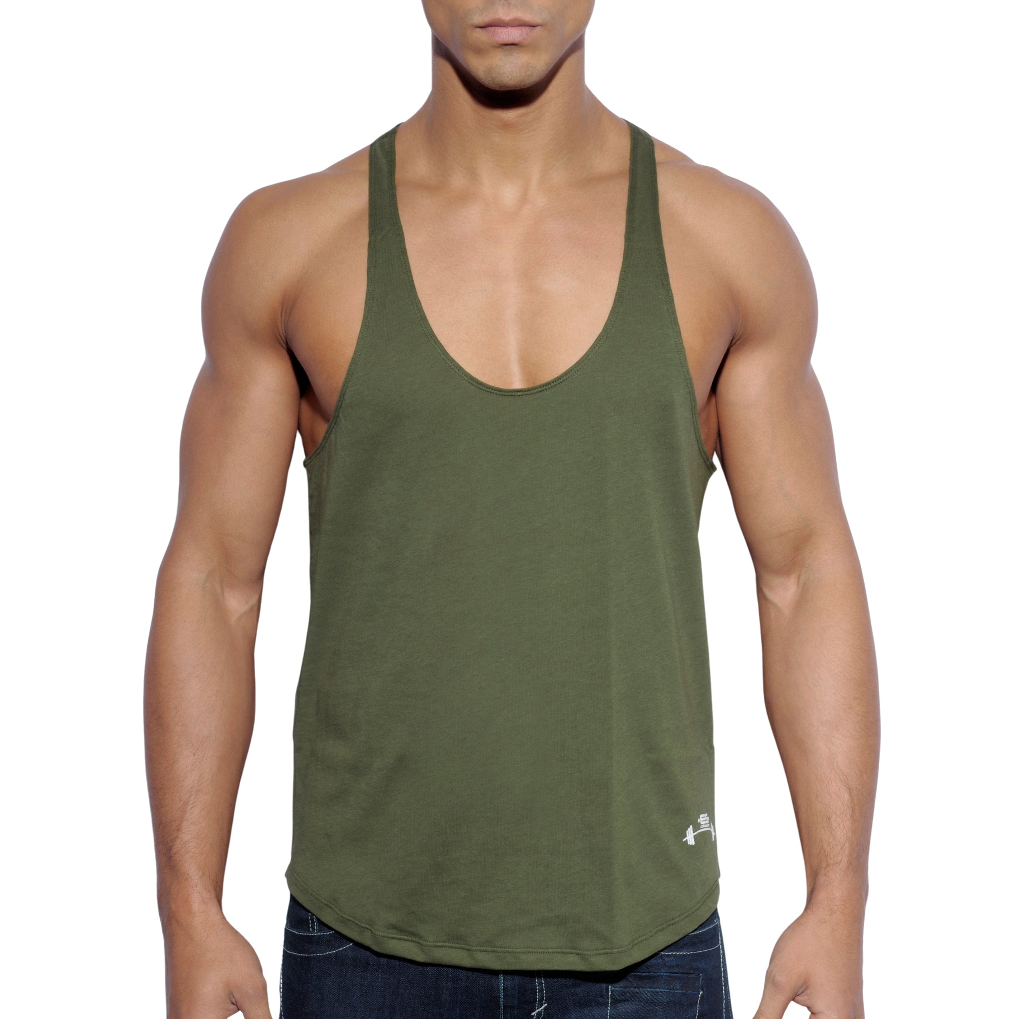 ES Collection Fitness Plain Tank Top Khaki TS160