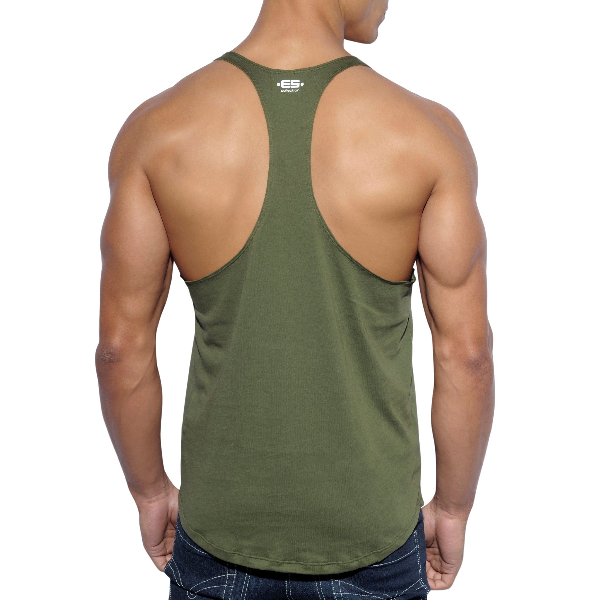 ES Collection Fitness Plain Tank Top Khaki TS160