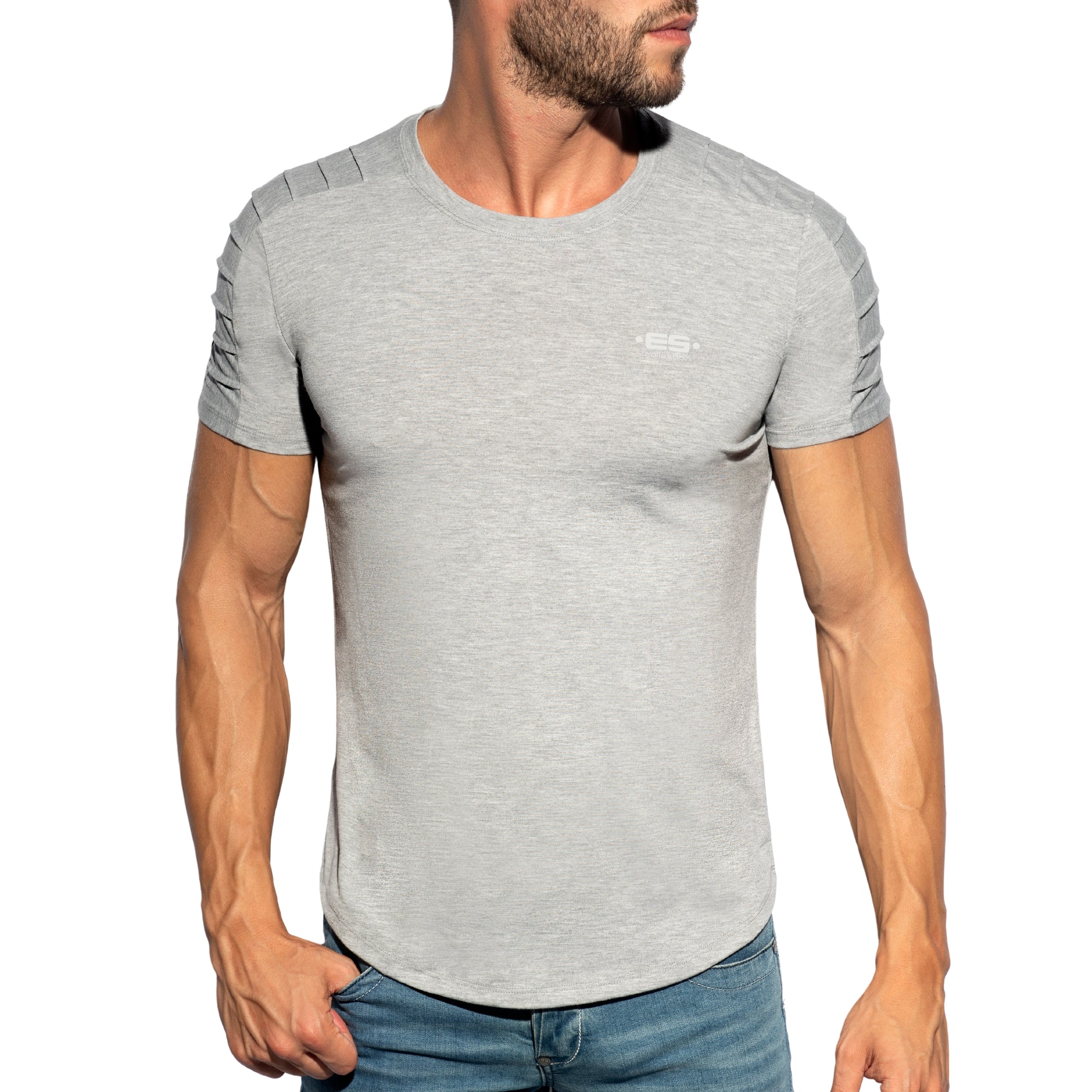 ES Collection Basic Ranglan T-Shirt Heather Grey TS245