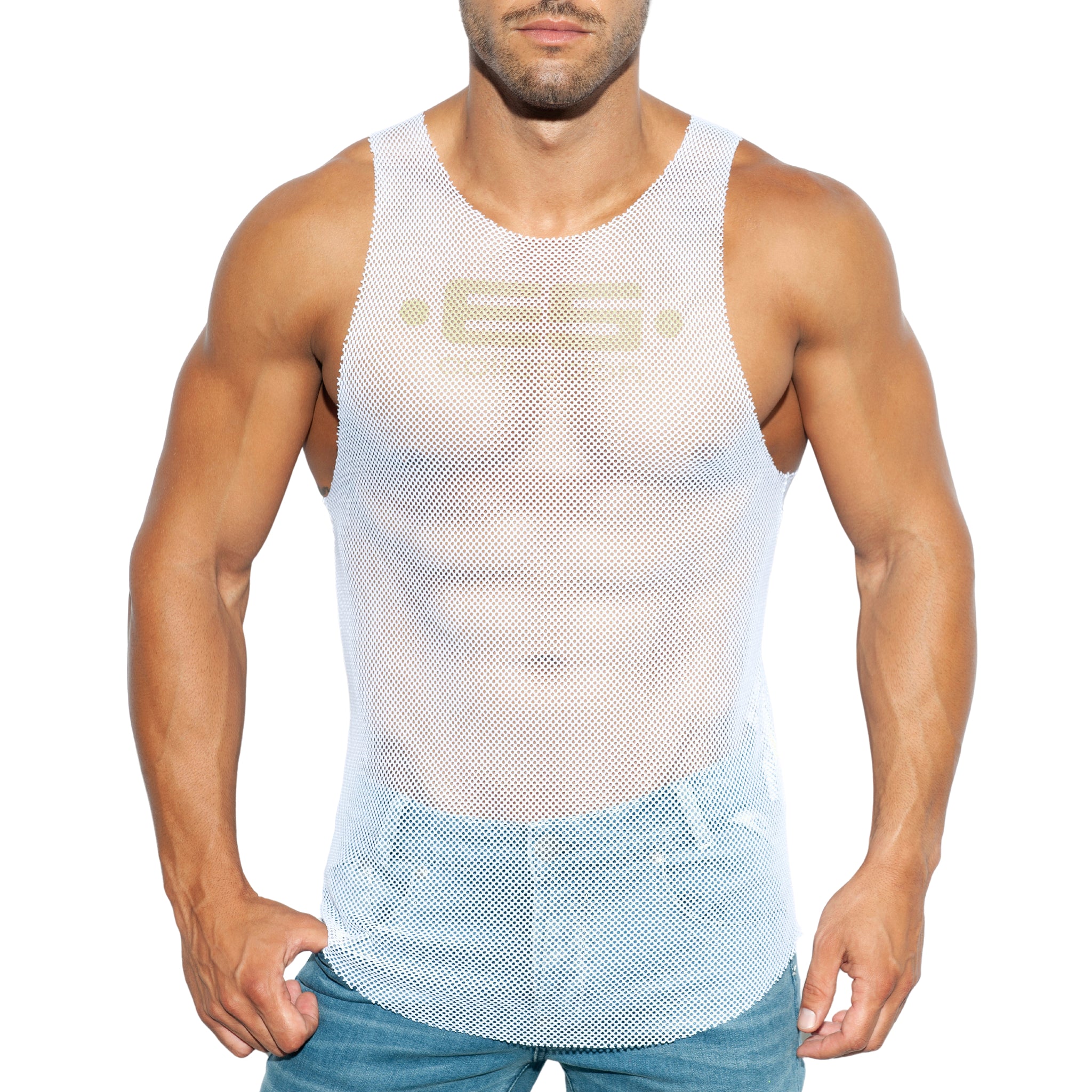 ES Collection Mesh Tank Top White TS261