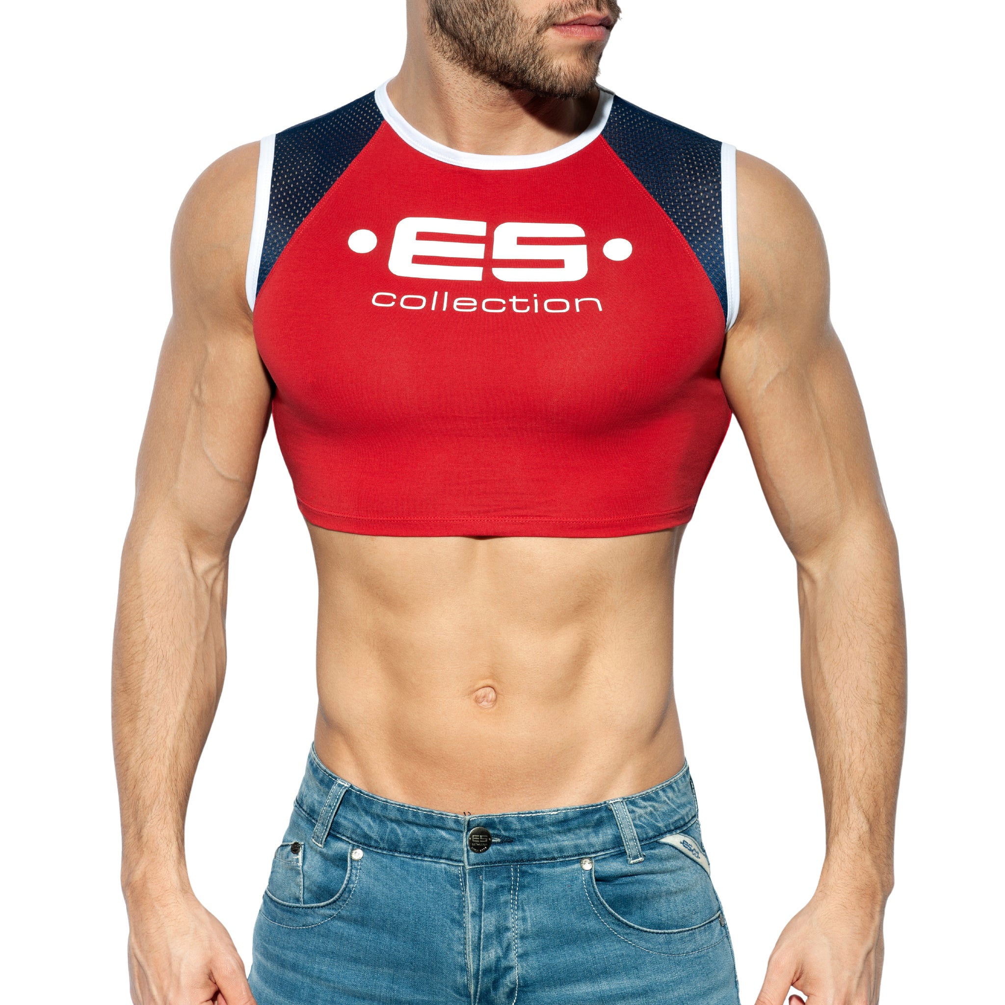 ES Collection Muscle Crop Top Red TS267